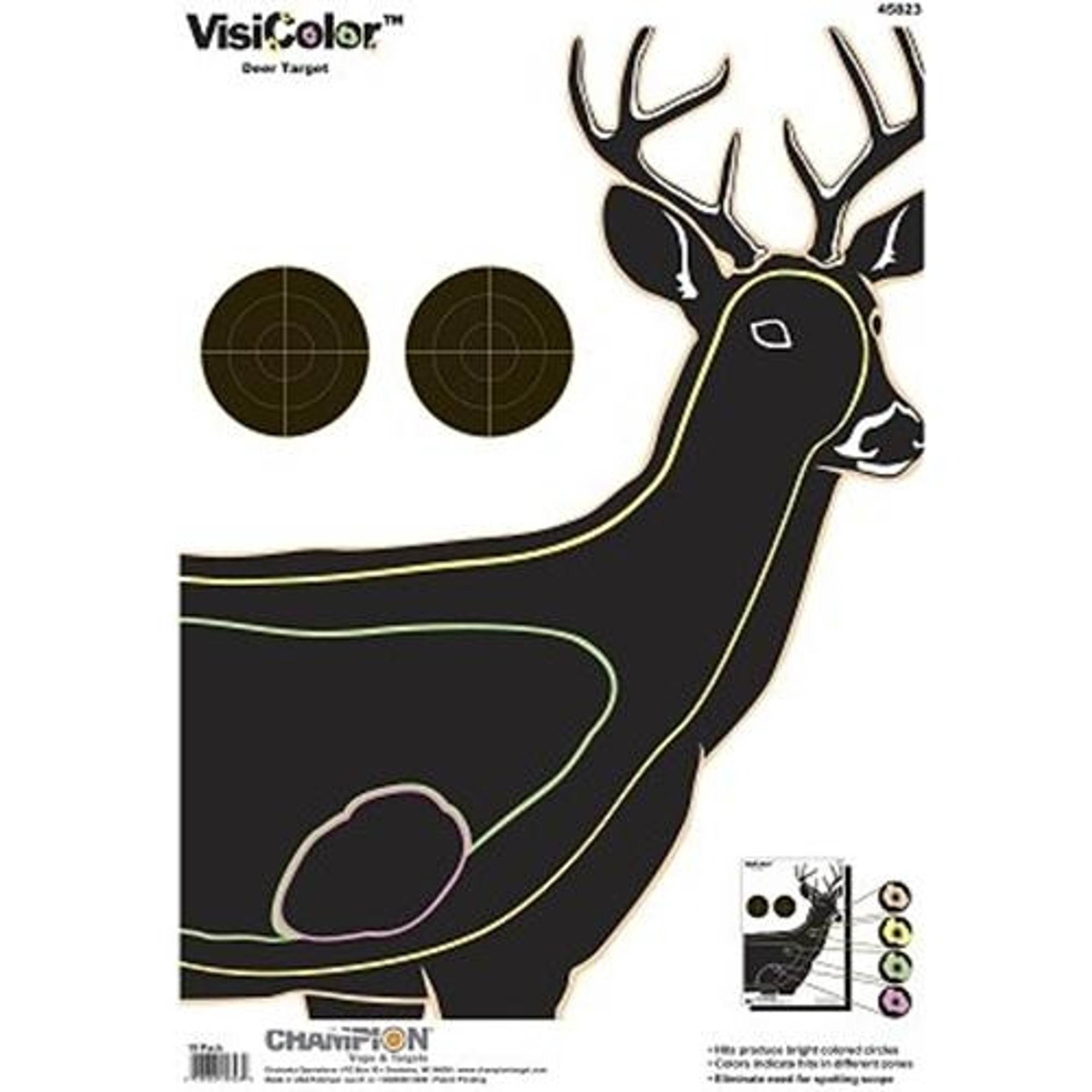 Visicolor Deer Target 10/Pkg