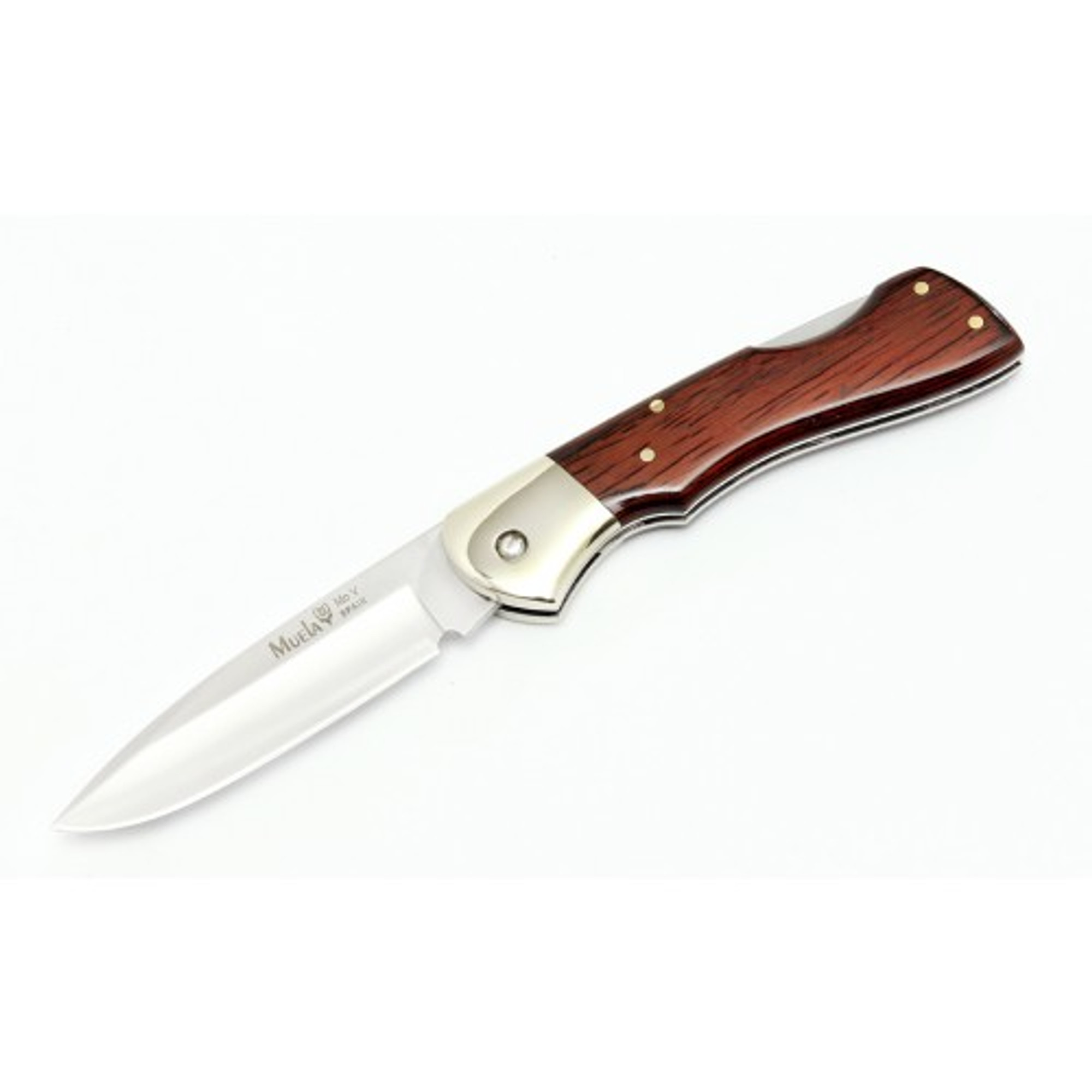 MUELA BX-8R, X50CrMoV15, 3-5/8" Folding Blade Knife, Coral Pakkawood Handle