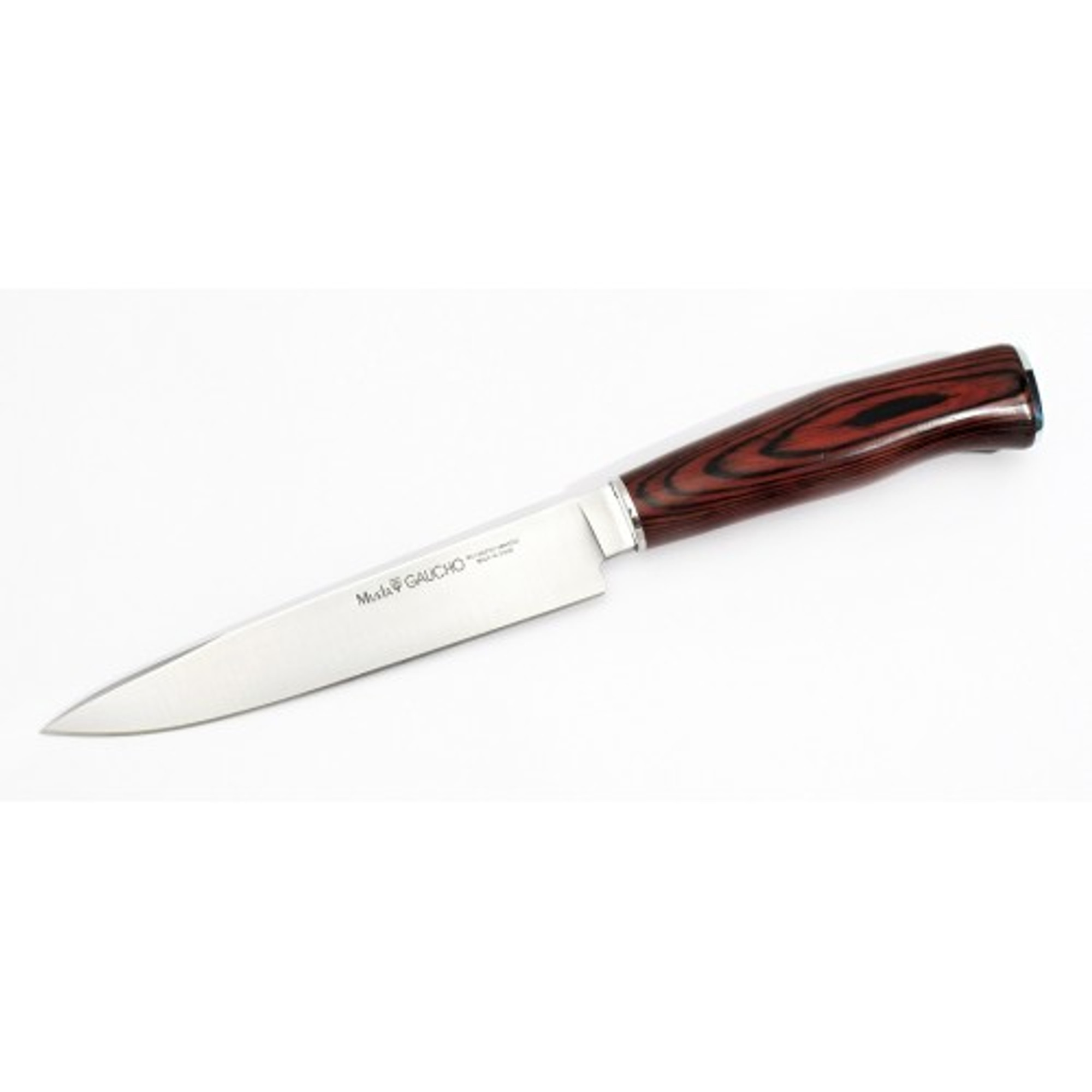 MUELA GAUCHO-16R, X50CrMoV15, 6-1/4" Fixed Blade Hunting Knife, Coral Pakkawood Handle