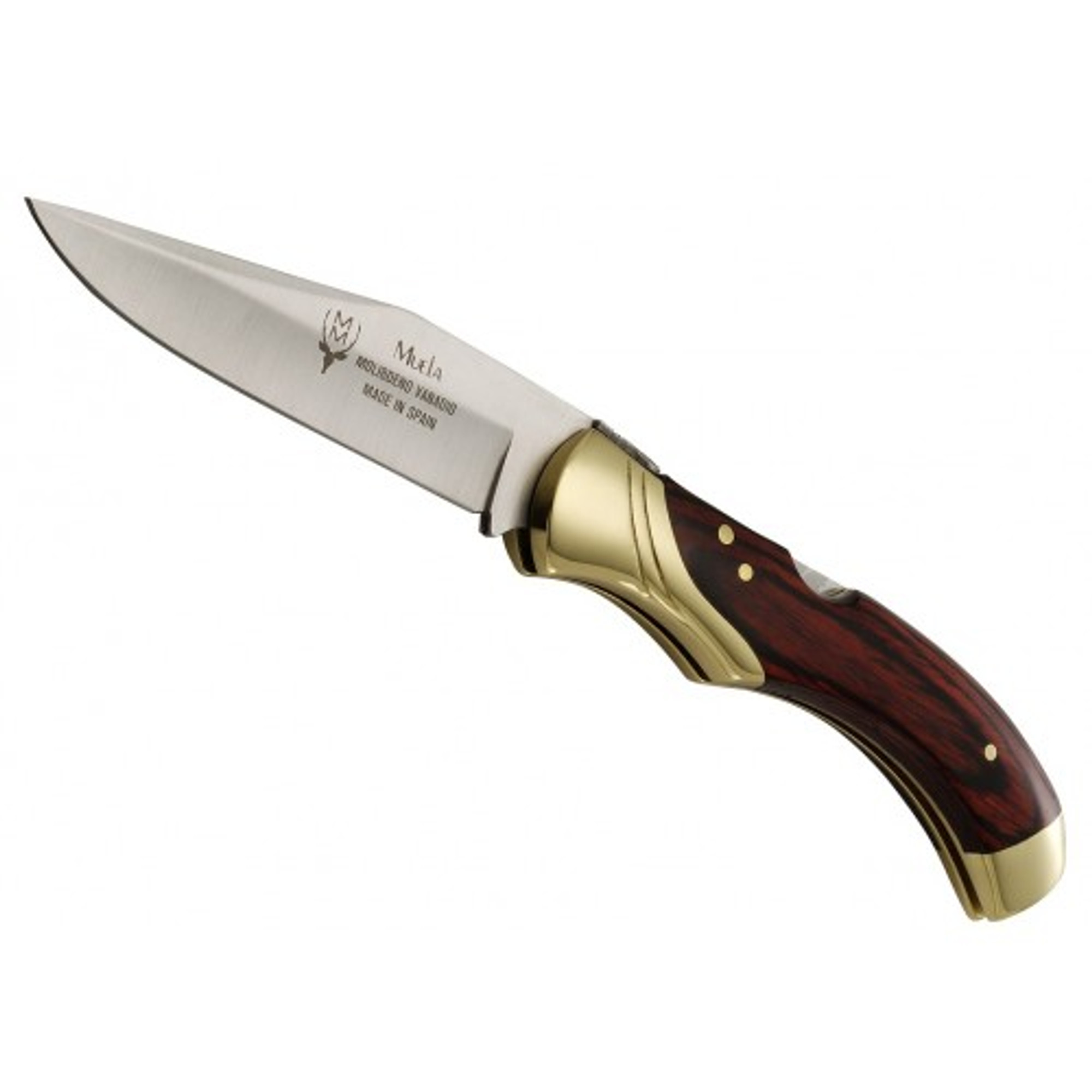 MUELA GL-10R, X50CrMoV15, 3-3/4" Folding Blade Knife, Coral Pakkawood Handle
