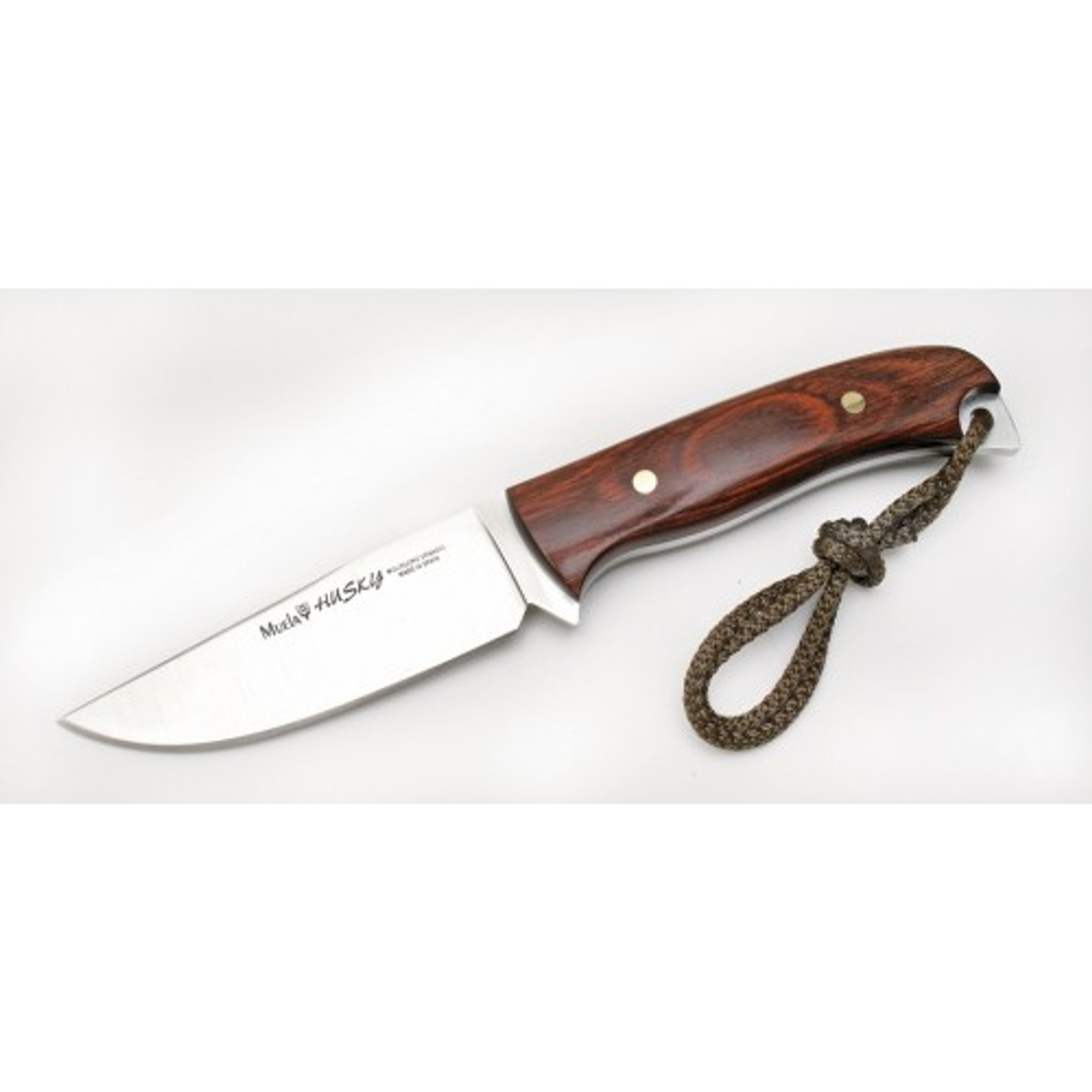 MUELA HUSKY10-R, X50CrMoV15, 4" Fixed Blade Hunting Knife, Rosewood Pakkawood Handle