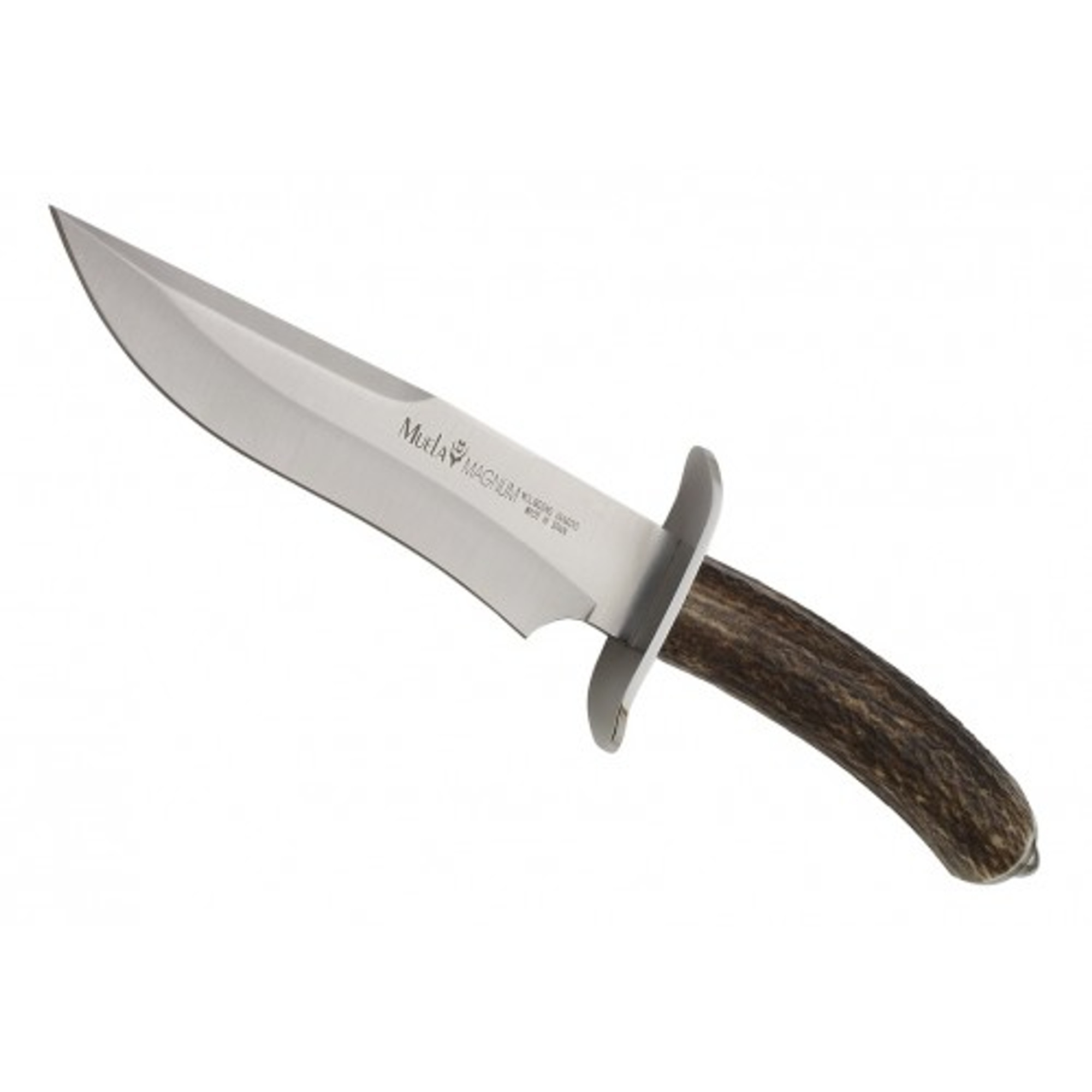MUELA MAGNUM-19A, X50CrMoV15, 7-5/8" Fixed Blade Hunting Knife, Deer Horn Handle
