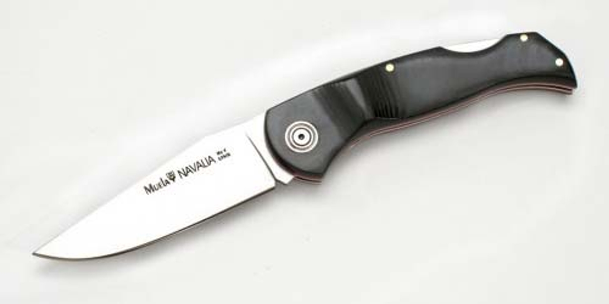 MUELA NAVALIA-10M, X50CrVMoV15, 4" Folding Blade Knife, Black Micarta Handle