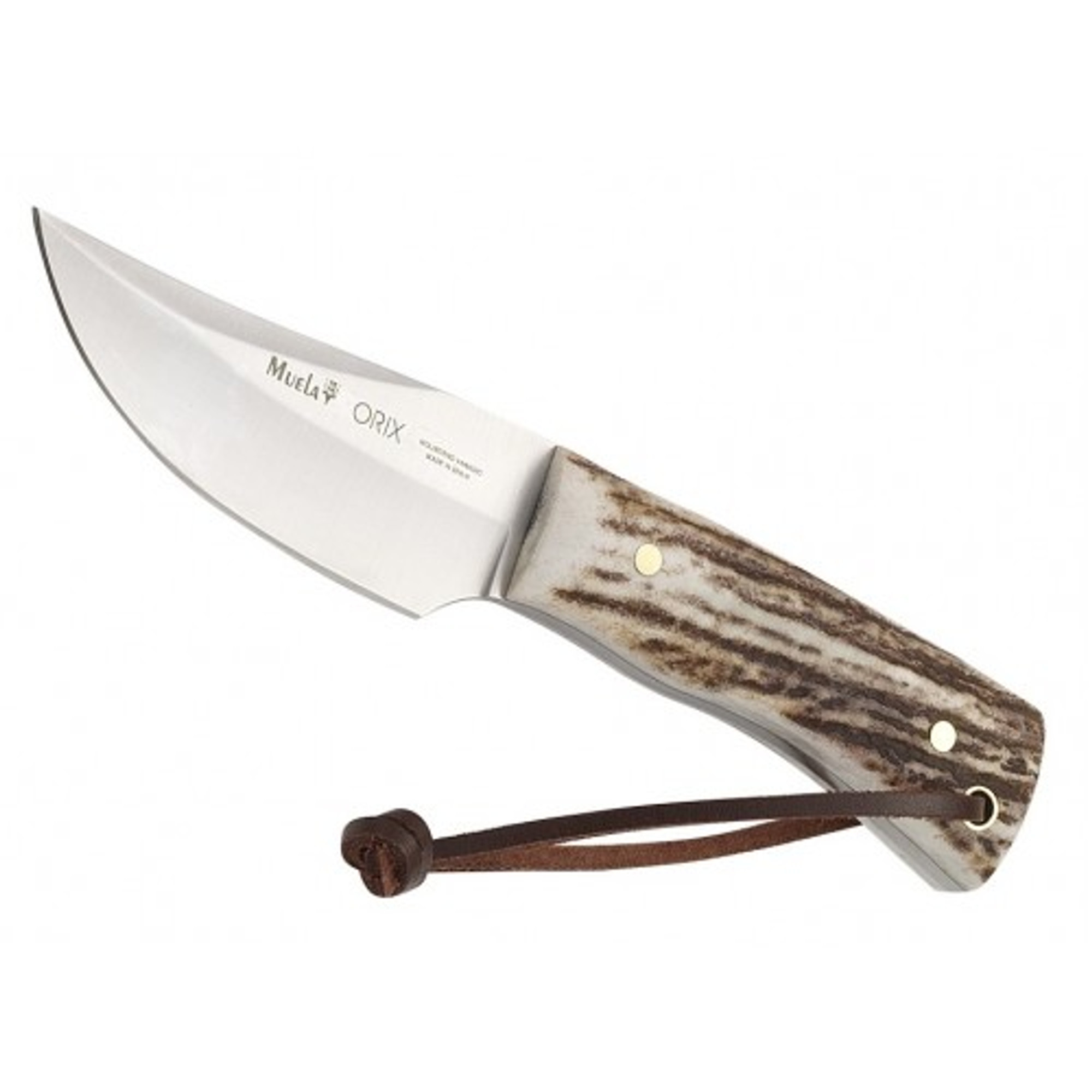 MUELA ORIX-8A, X50CrMoV15, 3-1/8" Fixed Blade Skinning Knife, Deer Horn Handle