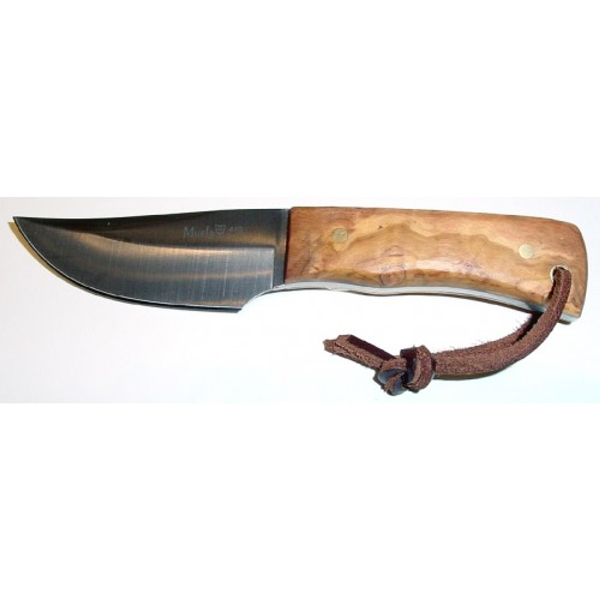 MUELA ORIX-8OL, X50CrMoV15, 3-1/8" Fixed Blade Skinning Knife, Olive Wood Handle