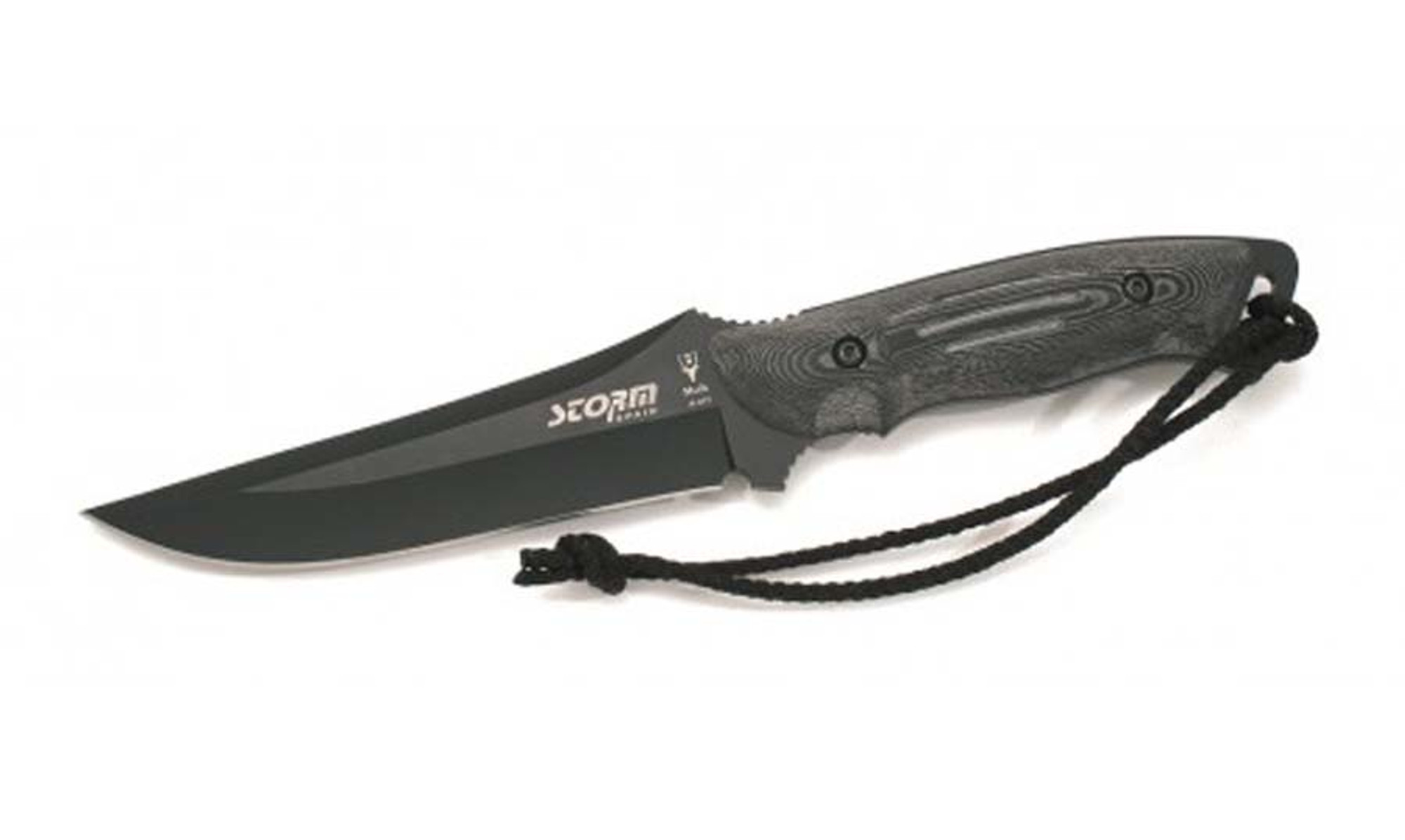 MUELA STORM-N, X50CrMoV15, 5-1/2" Fixed Blade Hunting Knife, Black Micarta Handle
