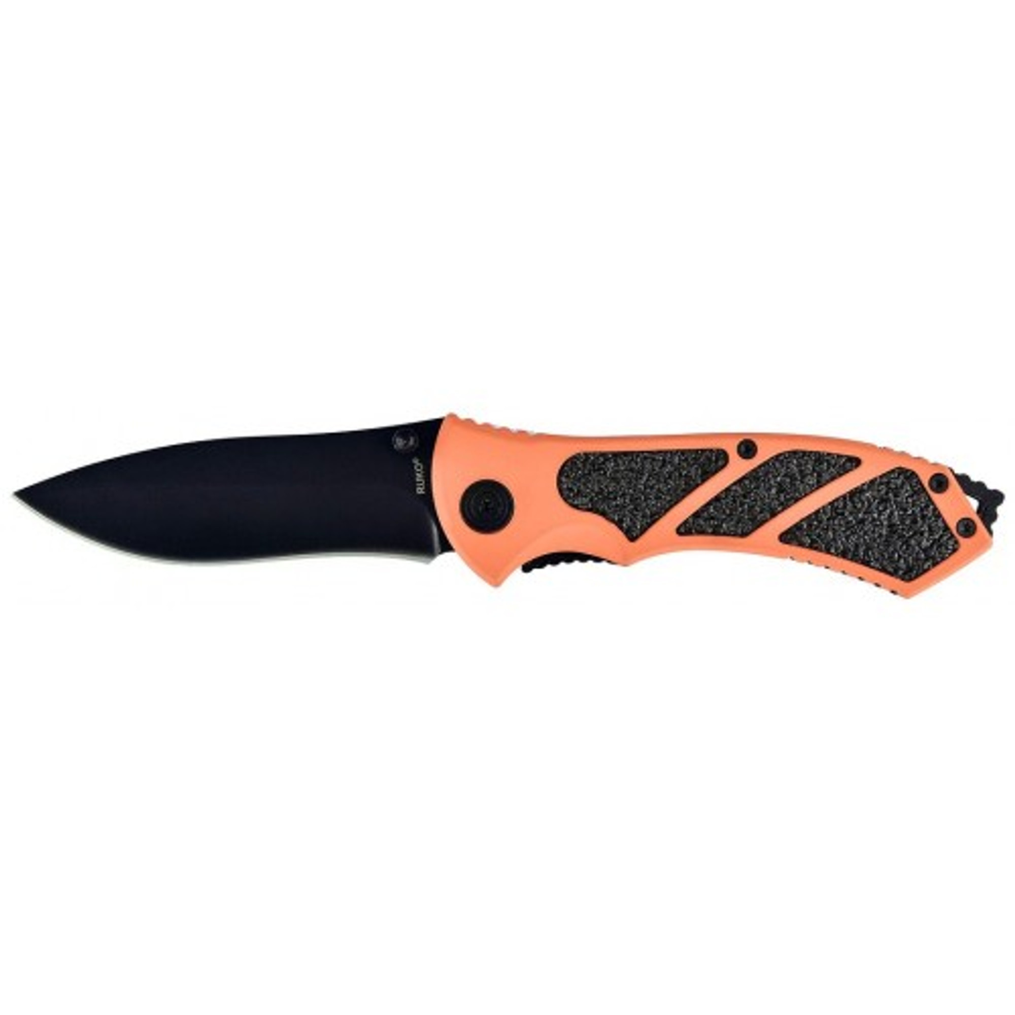 RUKO RUK0061BZ, 440A, 3-1/4" Folding Blade Knife, Blaze Orange Handle, boxed