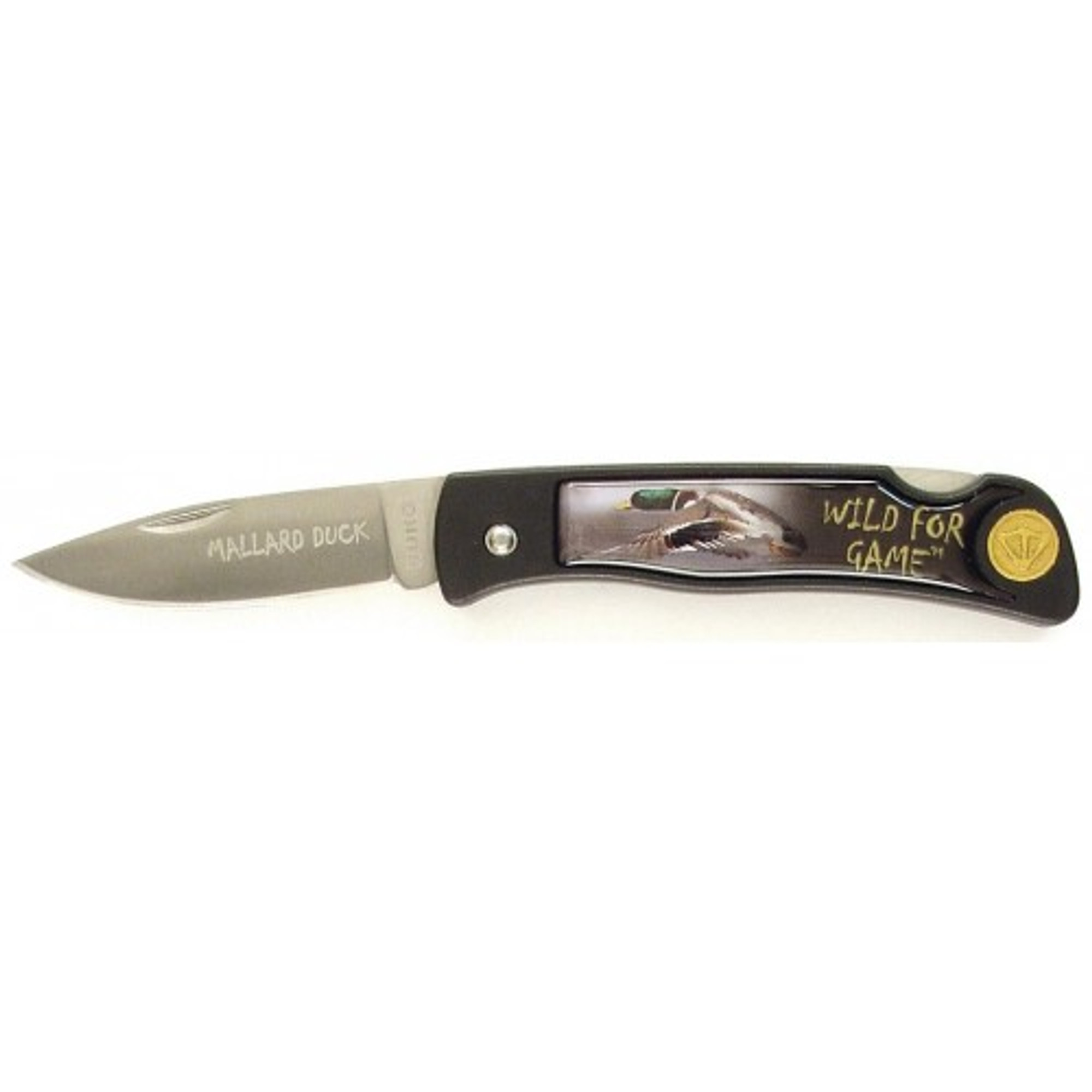 RUKO RUK0130MD, 420A, 2-1/2" Folding Blade Knife, Mallard Duck Image on Nylon Handle, boxed