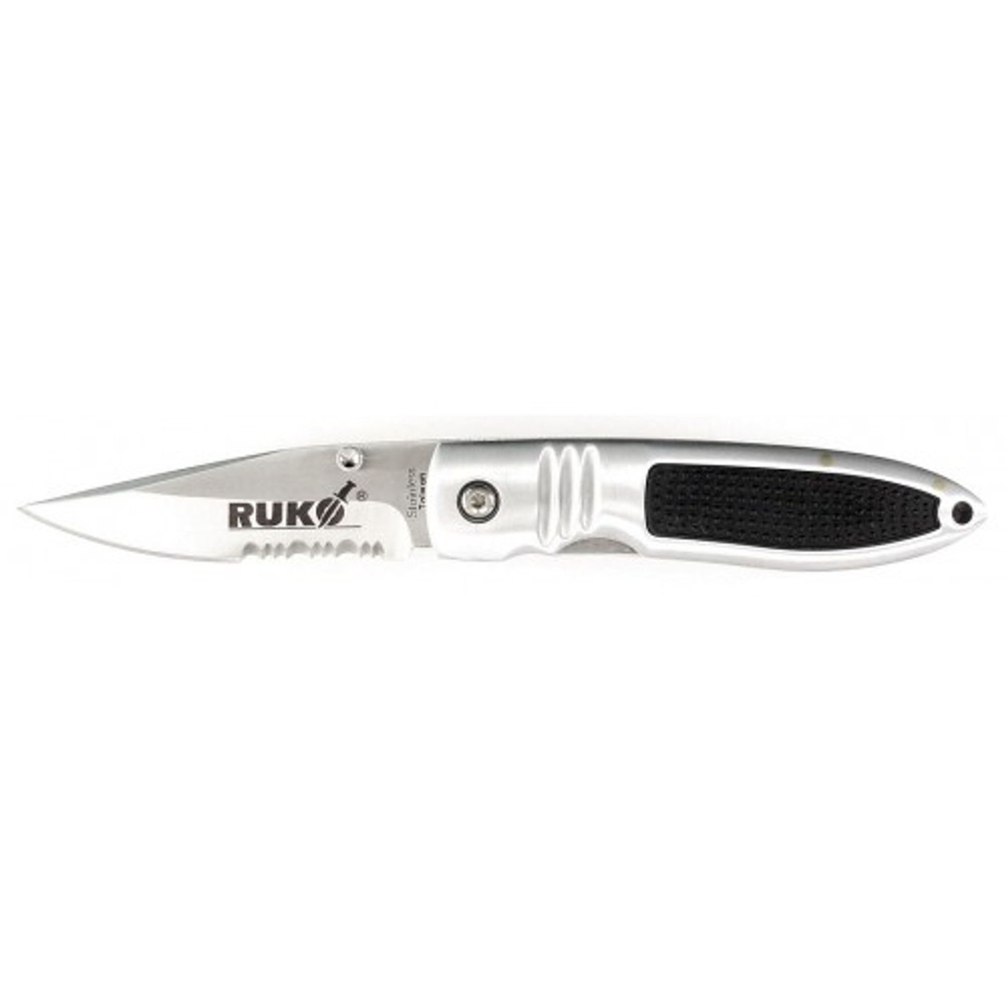 RUKO K7273SRAC, 420J2, 3" Folding Blade Knife, Stainless Steel Handle