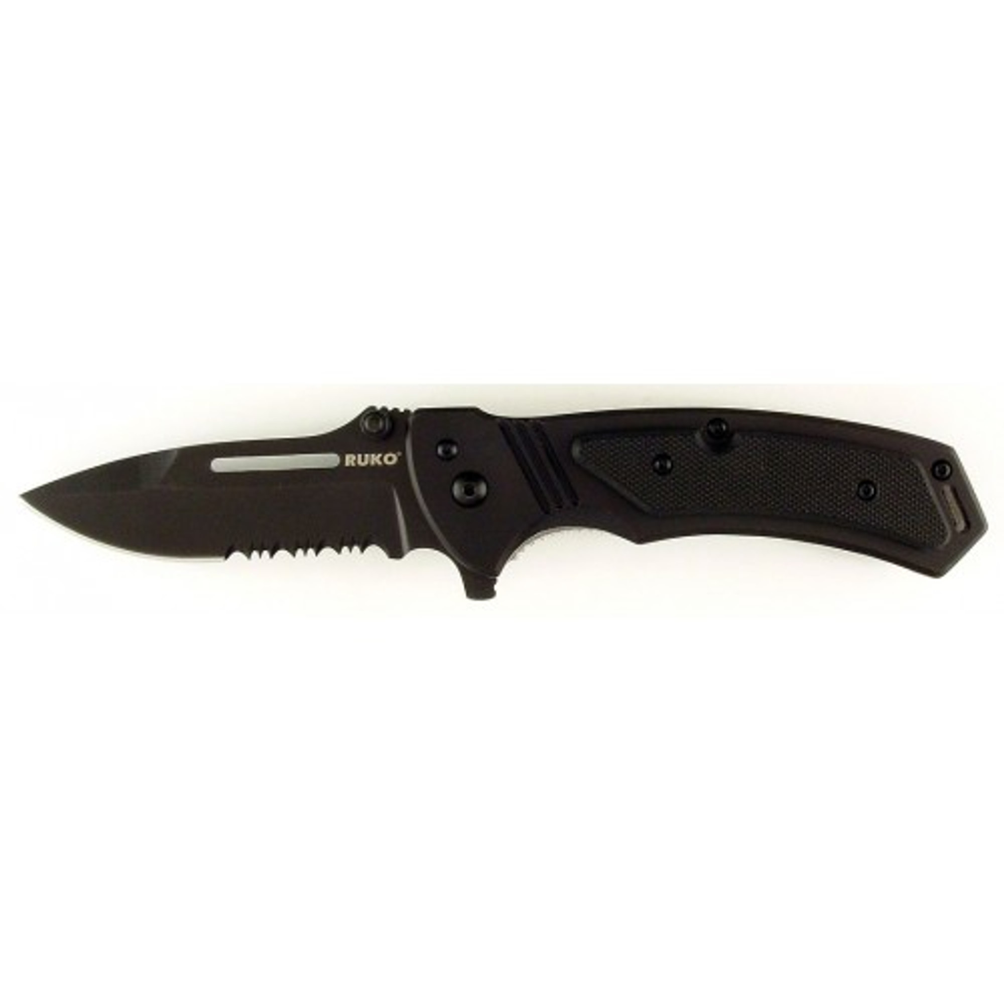 RUKO RUK0121, 440A, 3-1/4" Folding Blade Tactical Knife, G10/Stainless Steel Handle