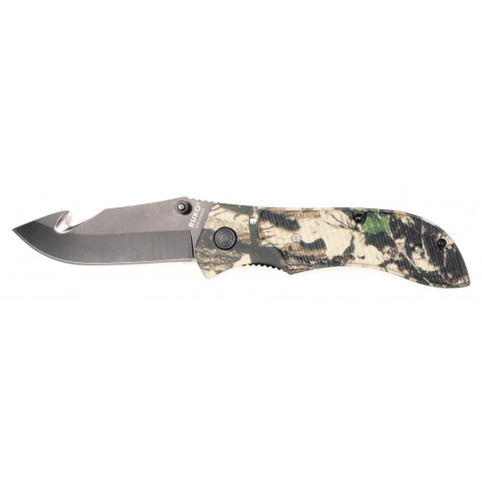 RUKO RUK0106GH, 440A, 3-1/2" Folding Blade Gut Hook knife, WX-3D Handle, boxed