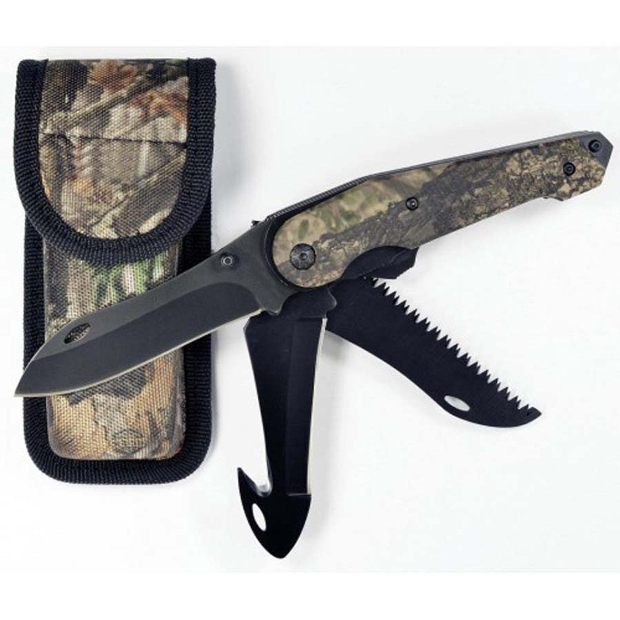 RUKO RUK0118, 440A, 3-1/2" Folding Multi-Blade Hunting Knife, WX-3D Handle, boxed