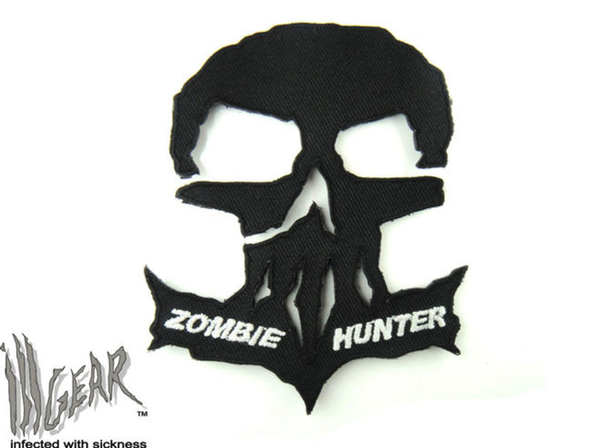 Zombie Hunter Tactical Black Skull - Morale Patch