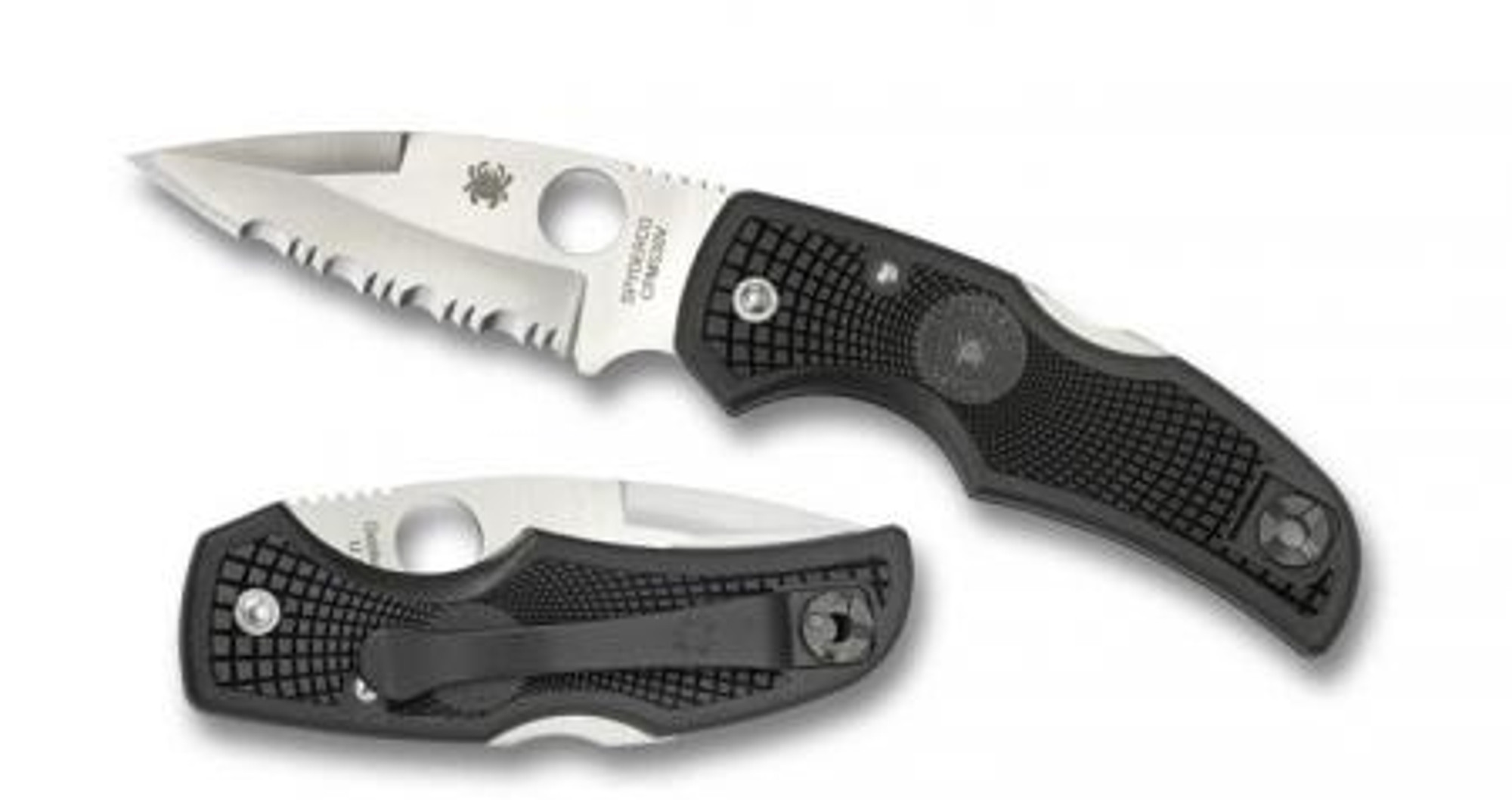 Spyderco Native Lightweight Black FRN Combo Edge Folding Knife