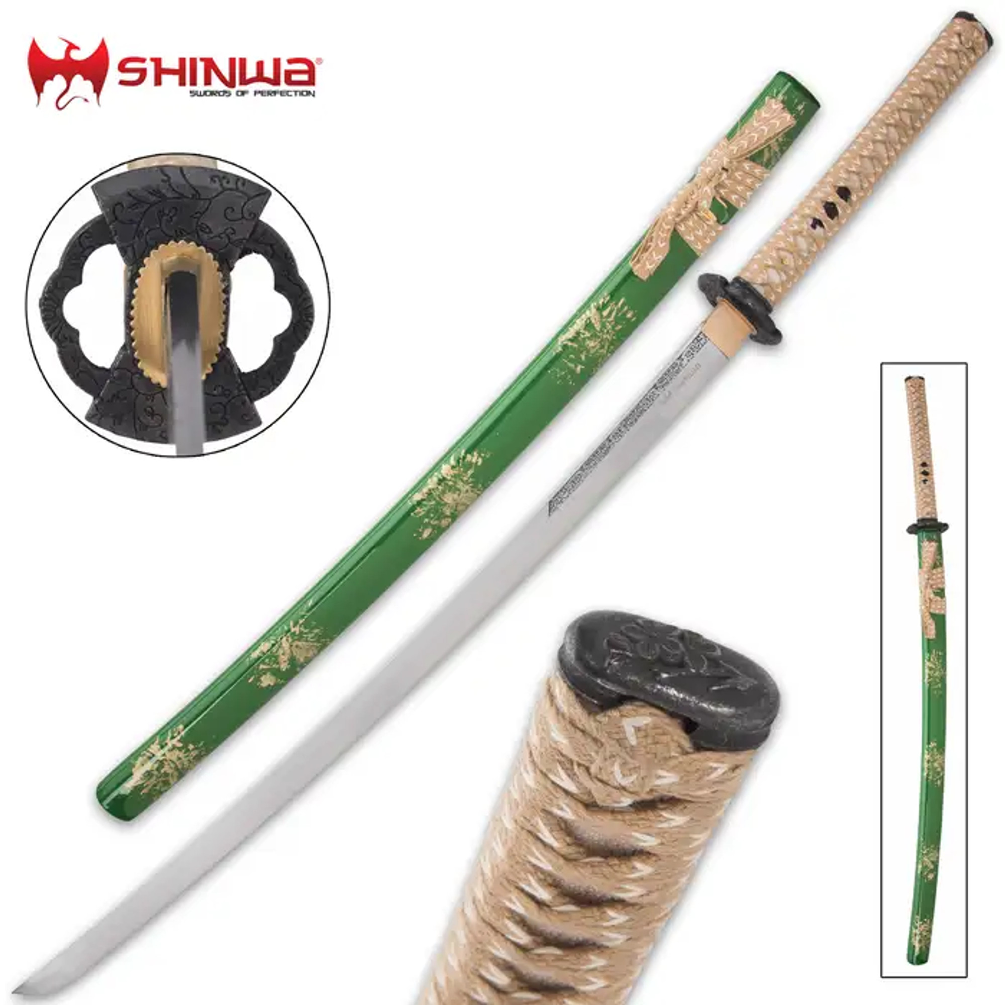 Shinwa Imperial Green Katana And Scabbard