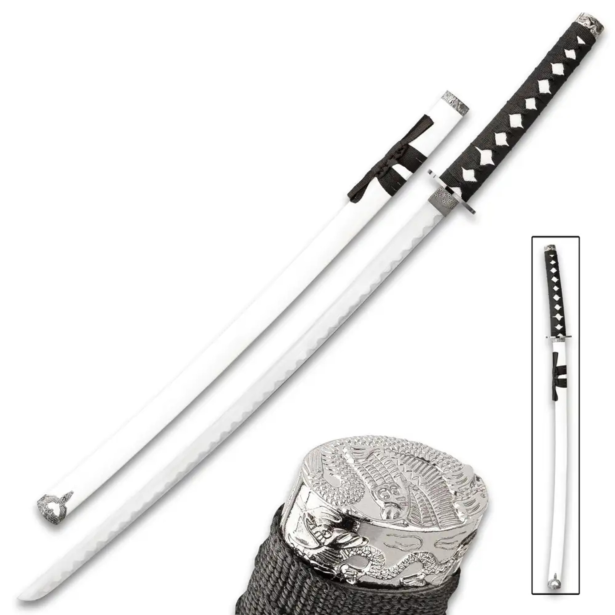 40" White Dragon SAMURAI NINJA Bushido KATANA