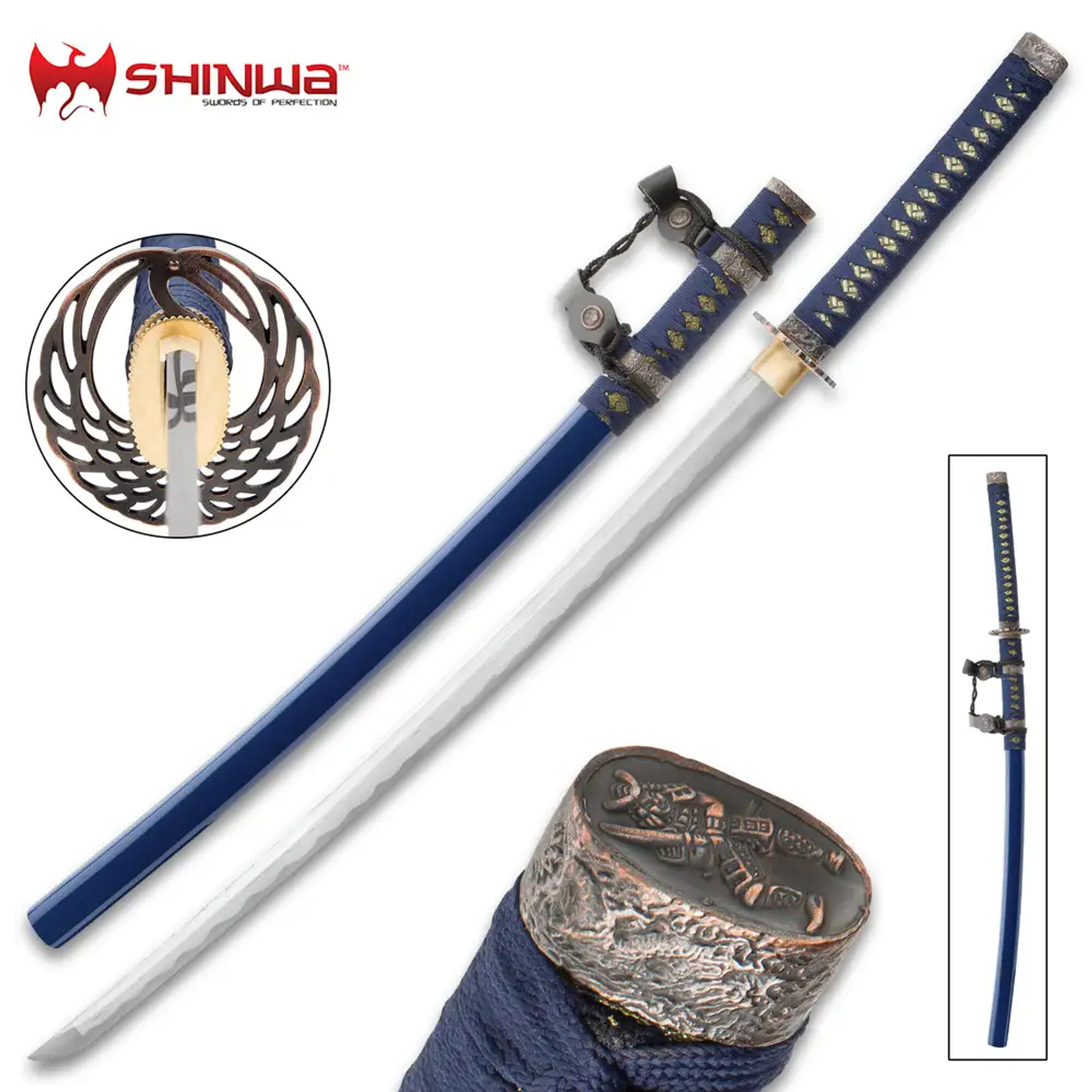 Shinwa Wellspring Handmade Tachi Sword - Hand Forged Damascus