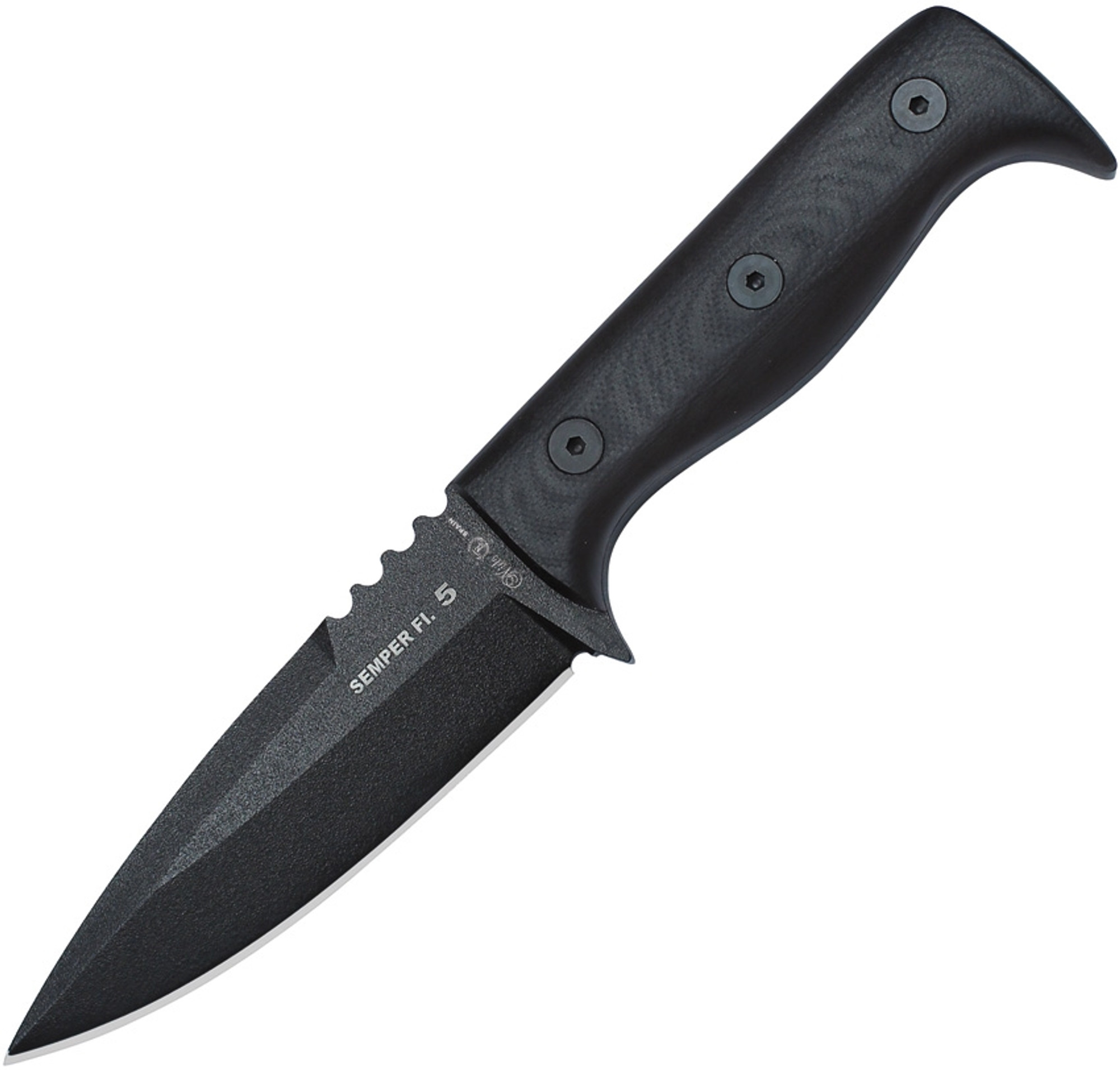 Semper Fi 5 Fixed Blade Black