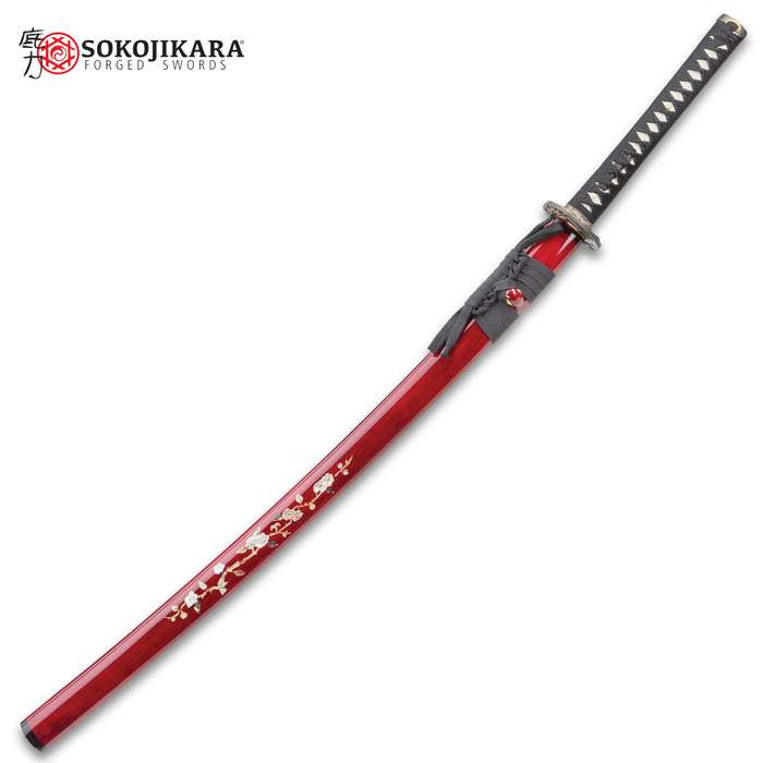 Sokojikara Silk Wrapped Bamboo Blossom Katana Sword