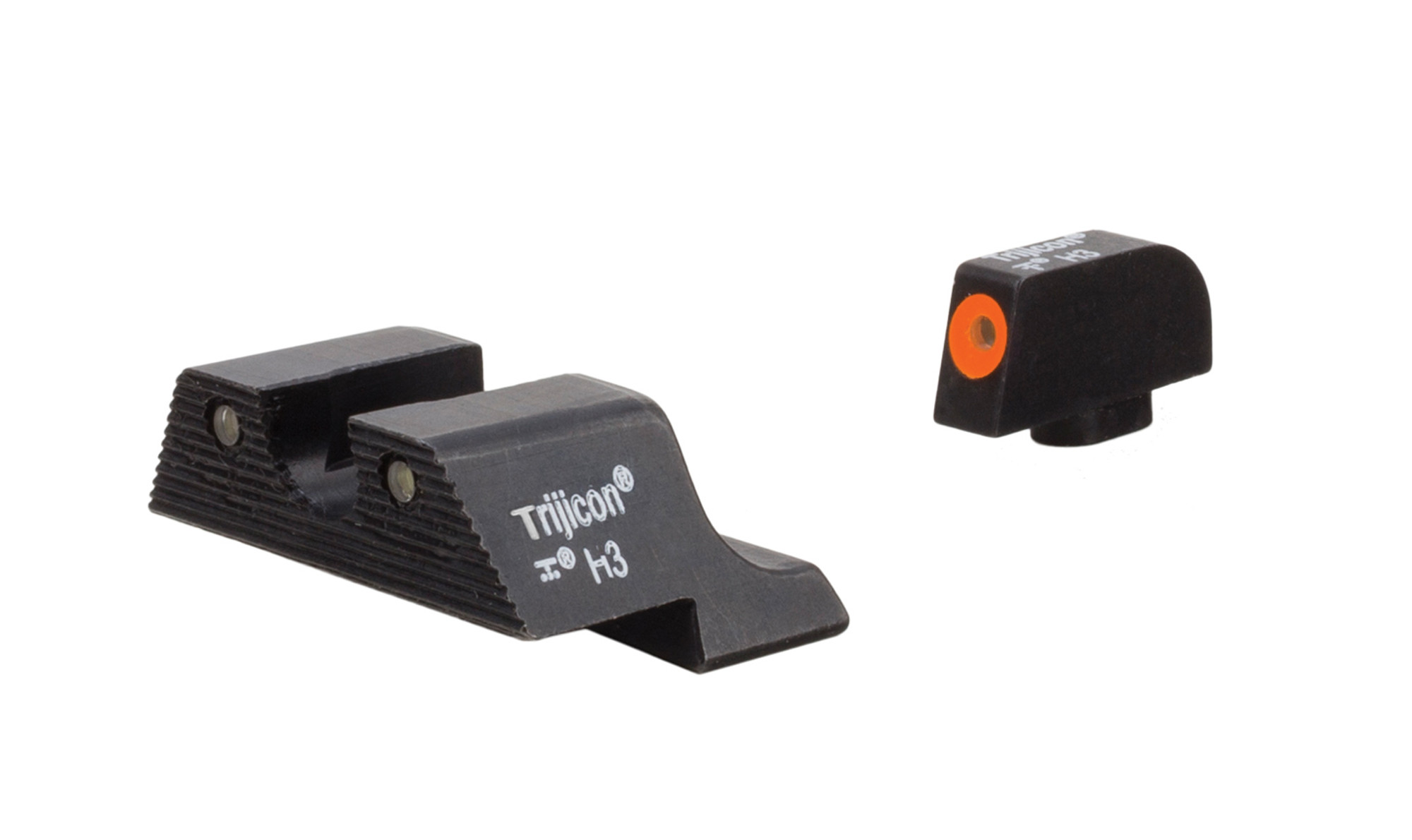Trijicon HD XR Night Sights Glock Small Frames Front: Orange Outline/Green Tritium, Rear: Black Outline/Green Tritium