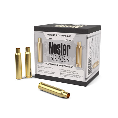 Nosler 338 Win Mag Brass 50 Per Box