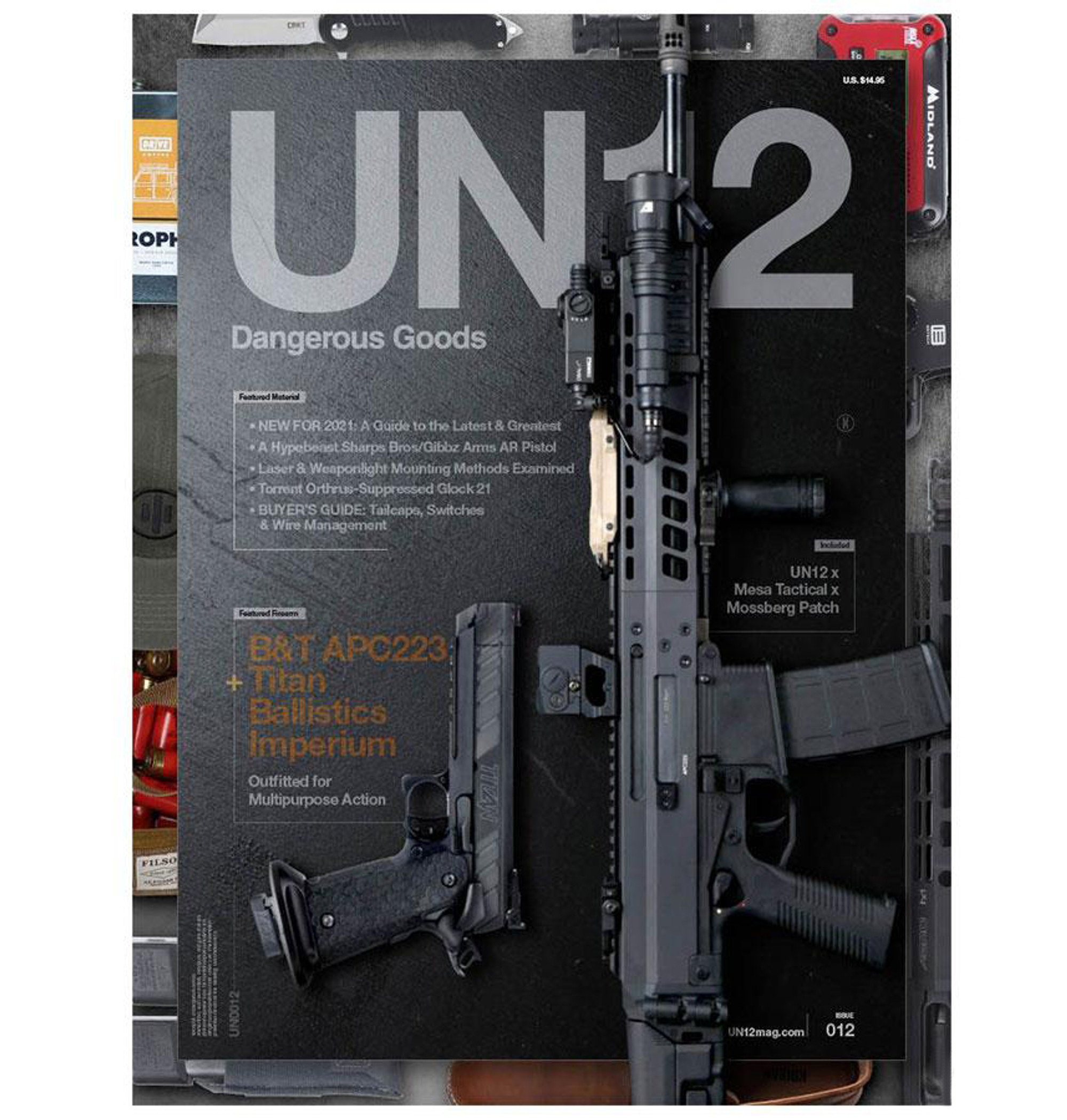 UN12 Magazine with Limited Edition UN12 x Mesa Tactical x Mossberg Patch (Issue: 012)