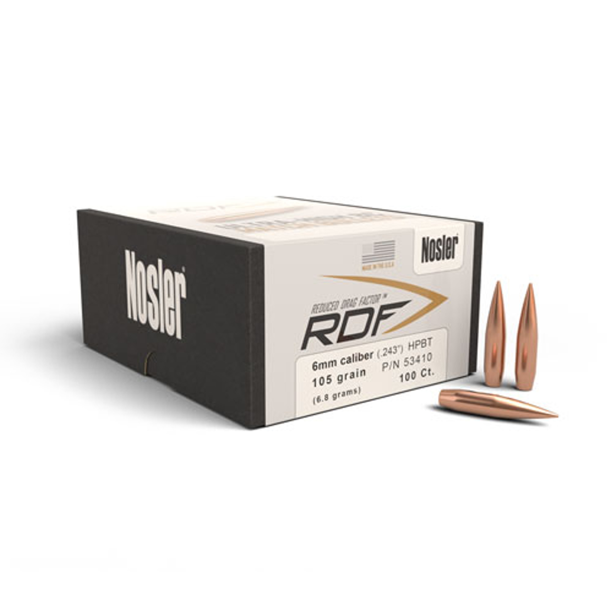 .243 Dia 6Mm Rdf 105Gr Hpbt 100 Per Box