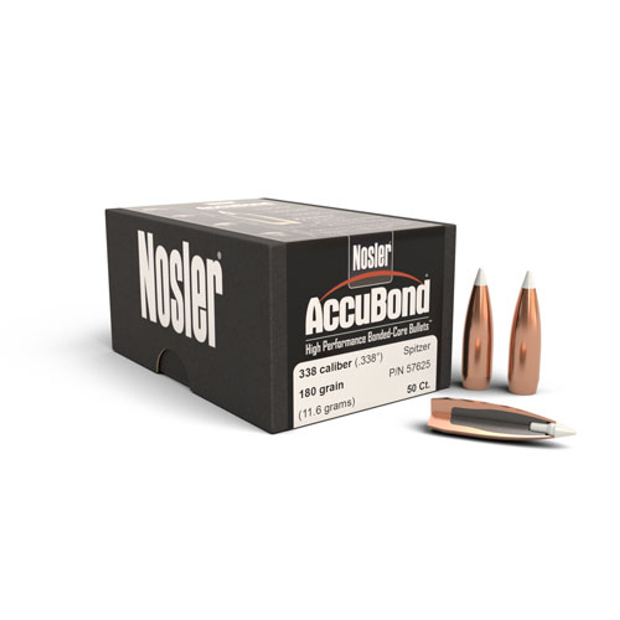 .338 Dia 180Gr Accubond Spitzer