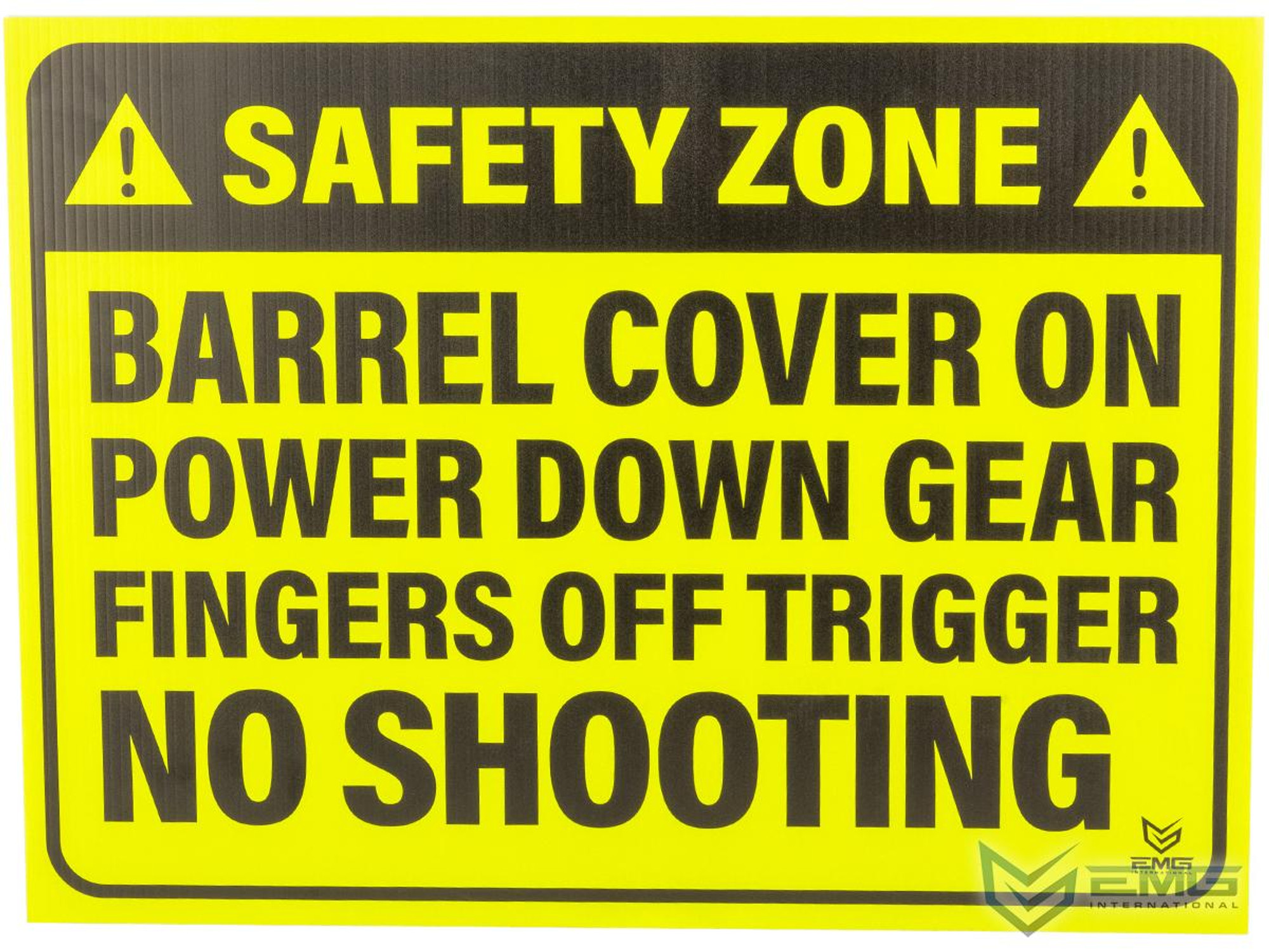 Airsoft 18" x 24" Neon Plastic Field Sign by EMG (Type: Safety Zone)