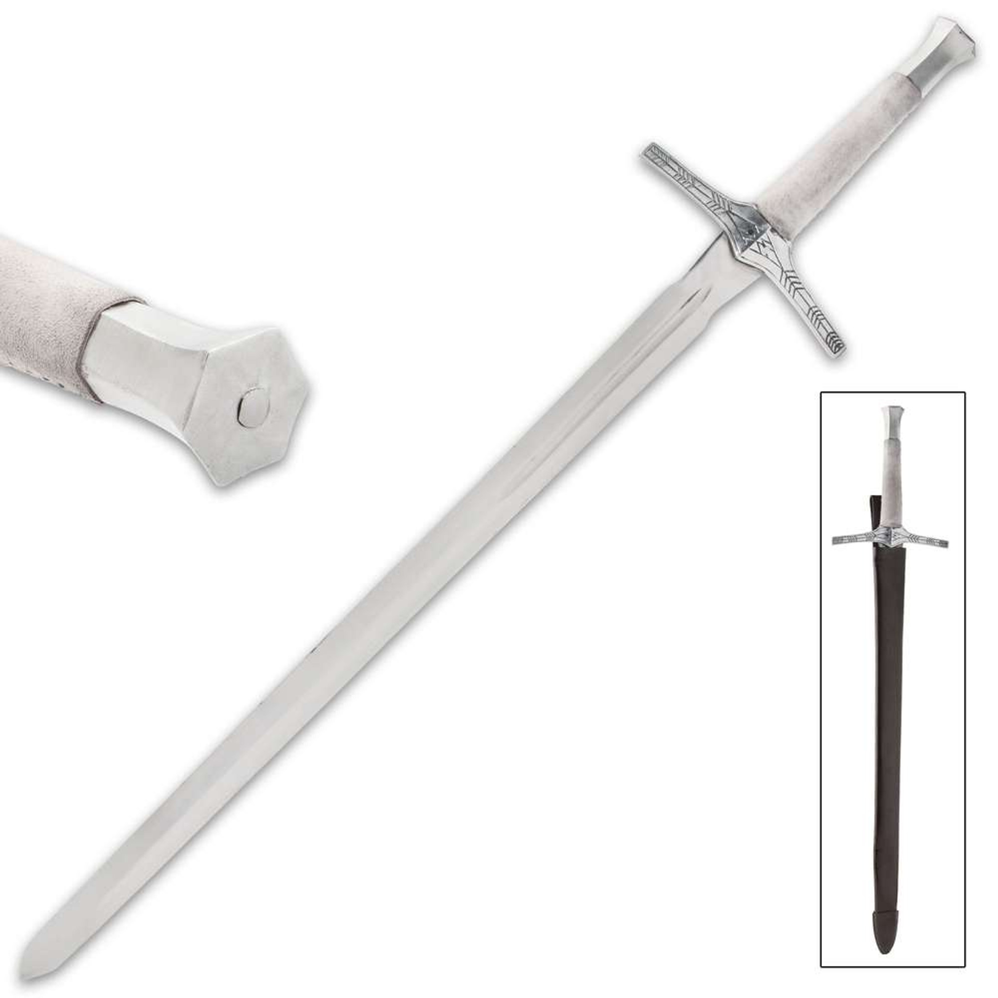 Witcher Silver Sword And Scabbard