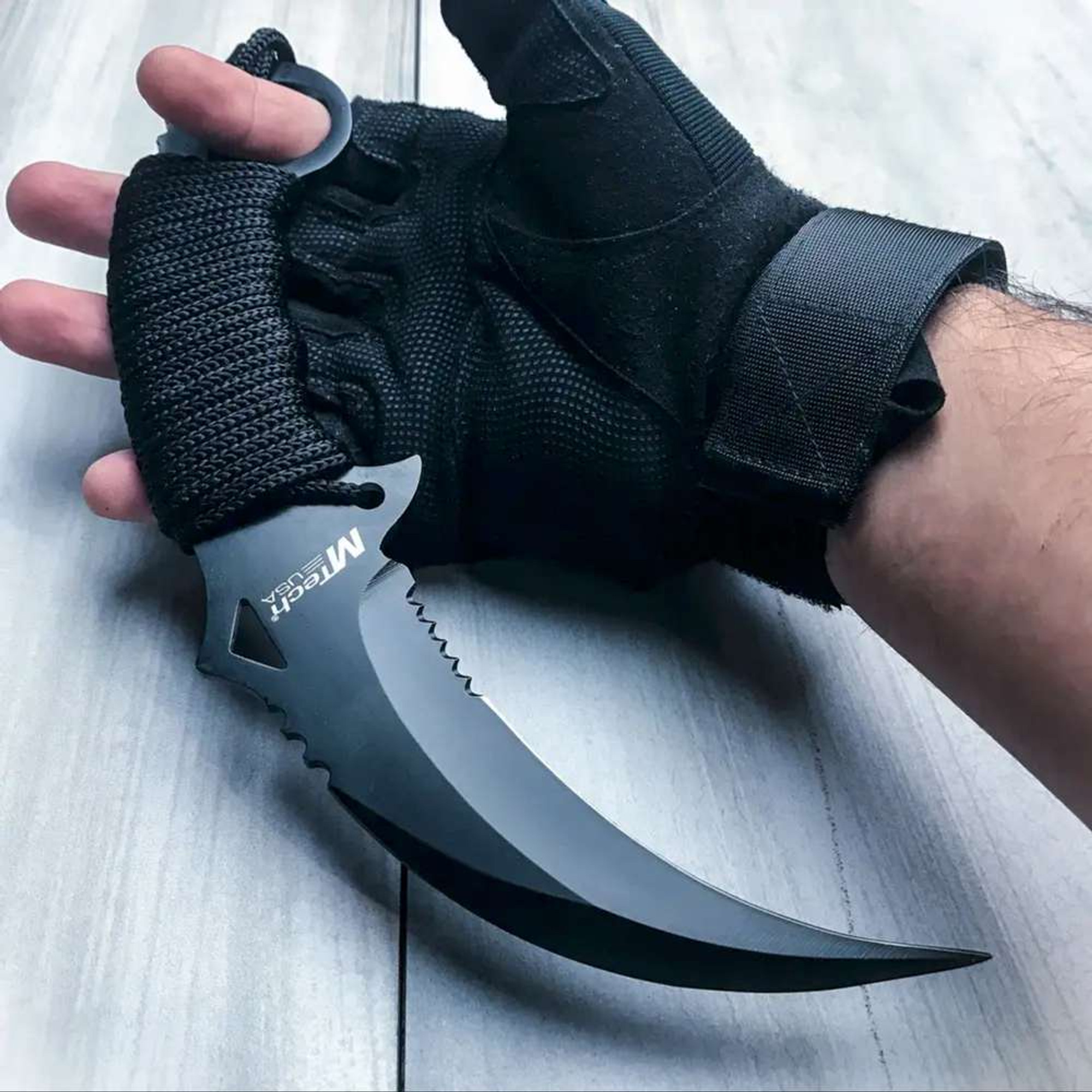 10" Tactical Combat Karambit Knife Survival Hunting Fixed Blade w/Sheath