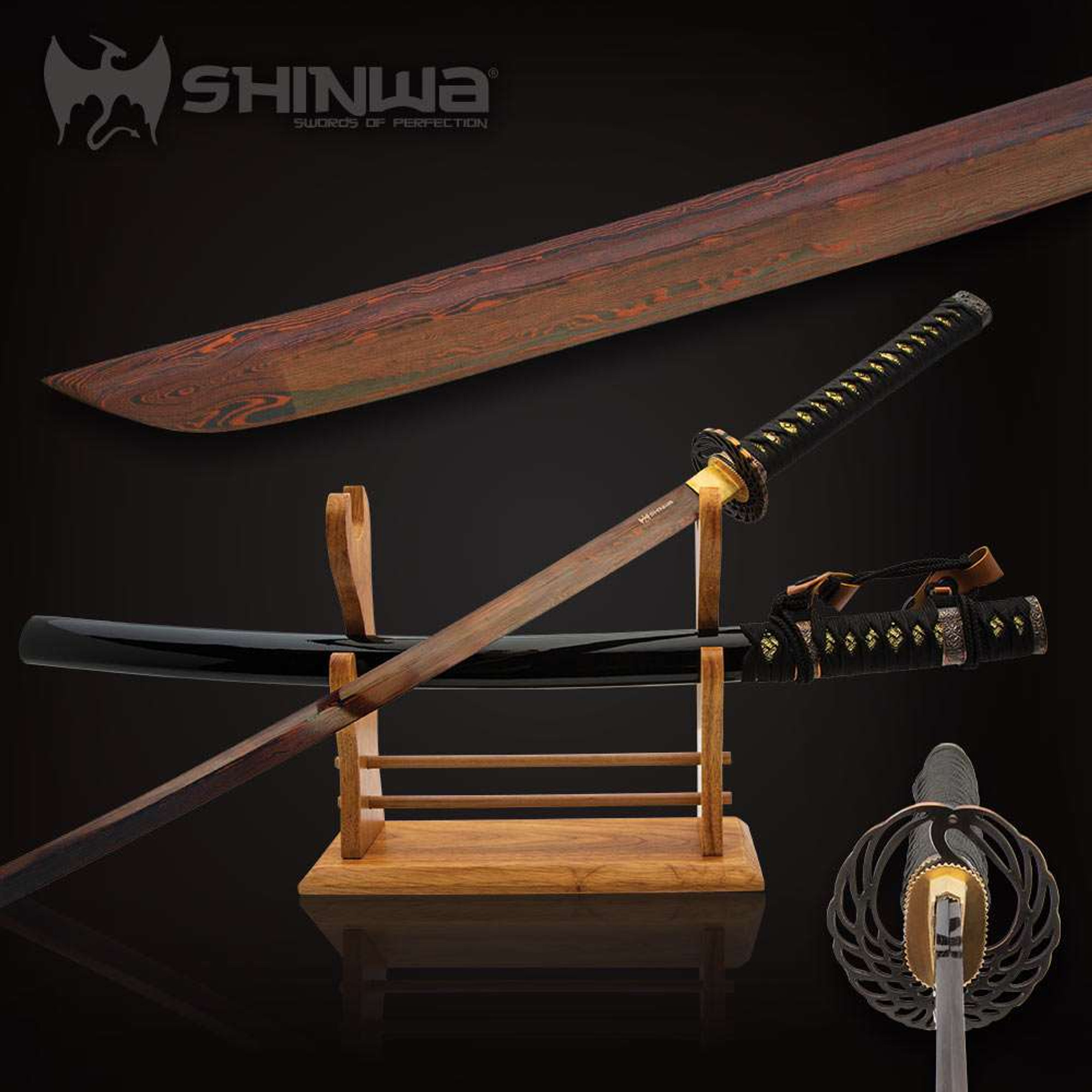 Shinwa Ebony Tachi Sword And Scabbard