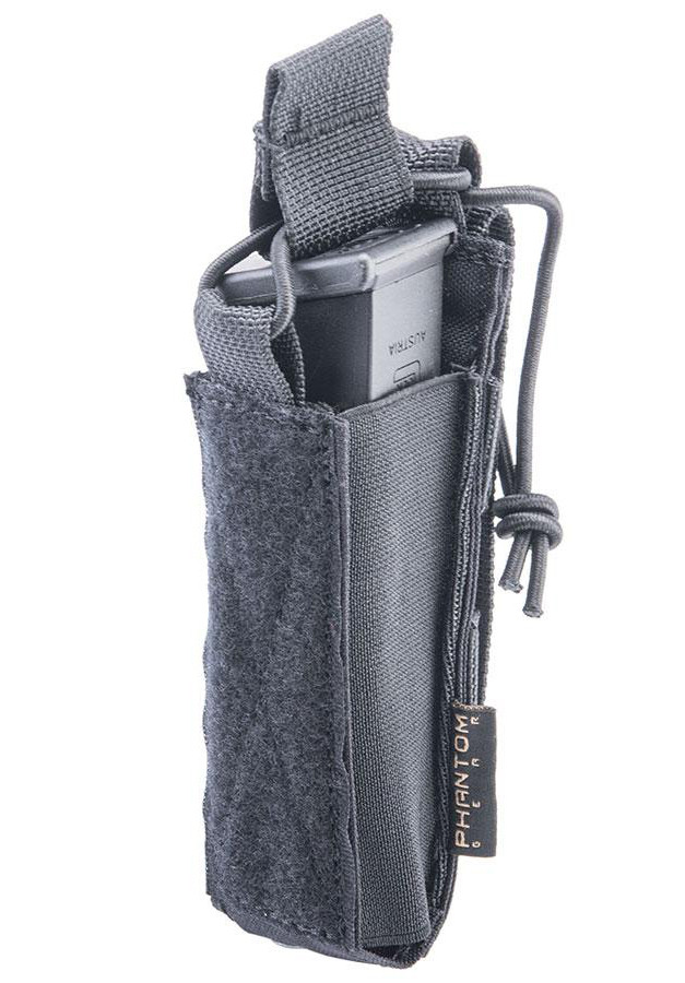 Phantom Gear Single Pistol Open Top Magazine Pouch w/ Loop Front