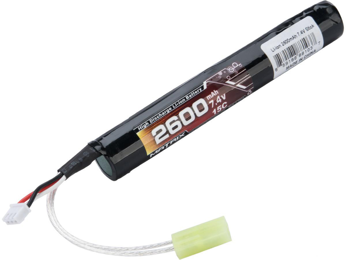Matrix High Performance 7.4V Stick Type Airsoft LiIon Battery (Configuration 2600mAh / 15C