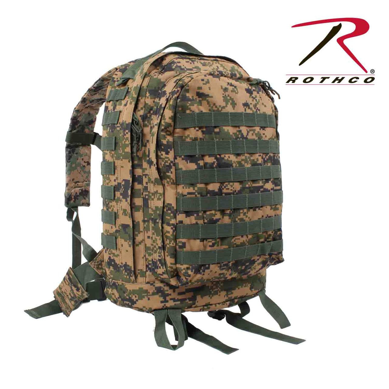 Rothco MOLLE II 3 Day Assault Pack - Woodland Digital