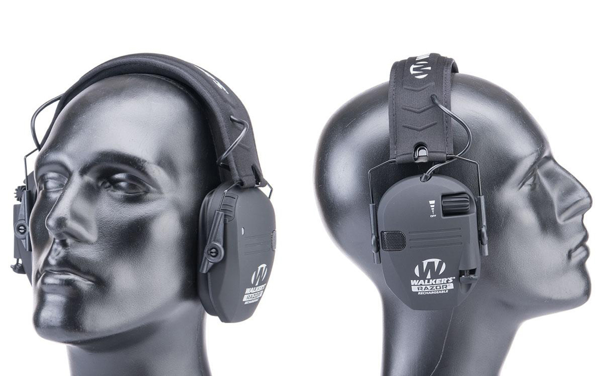 Walker's Razor Rechargeable Electronic Ear Muff (Color: Black)