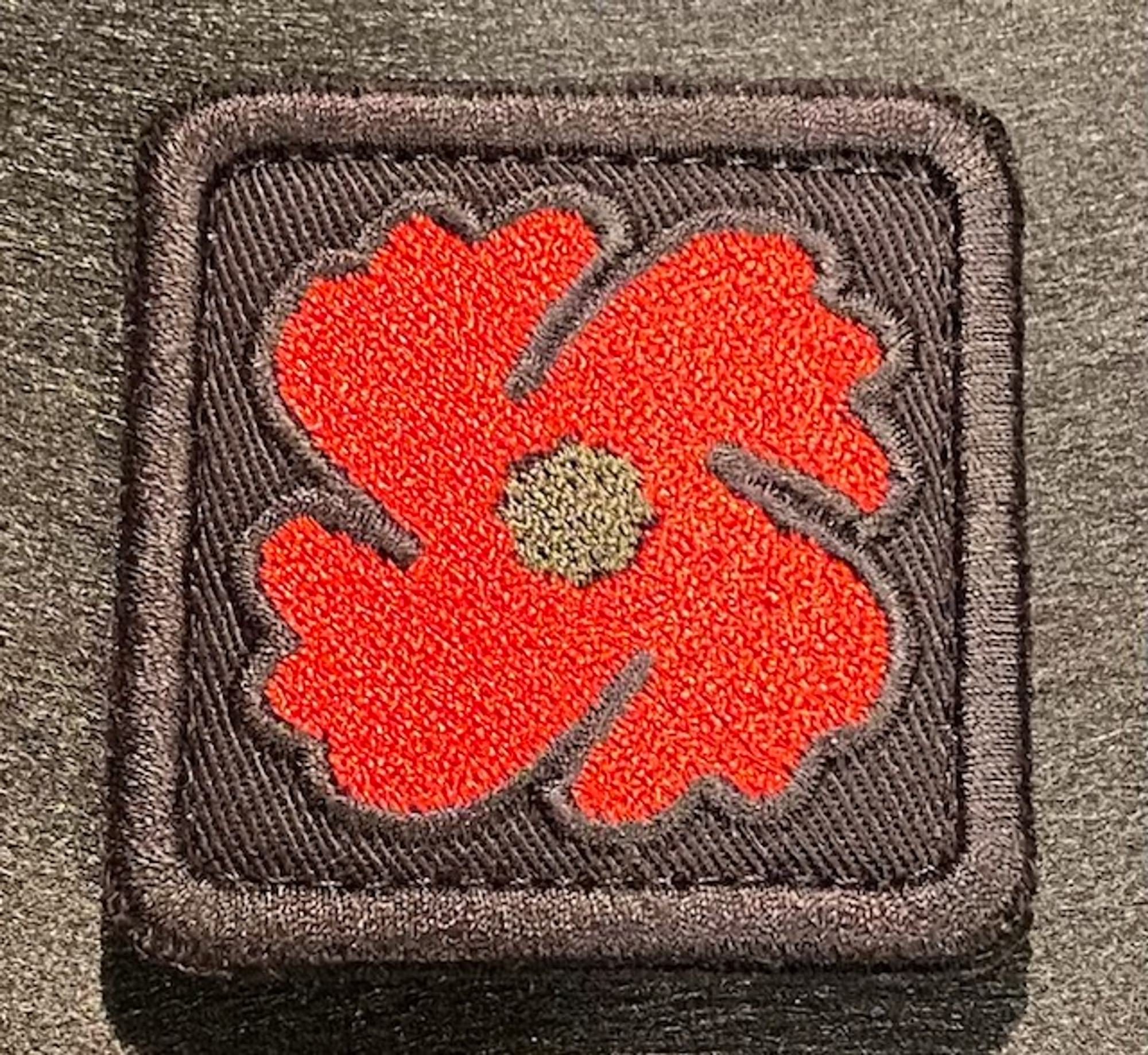 Poppy Velcro Back Patch  