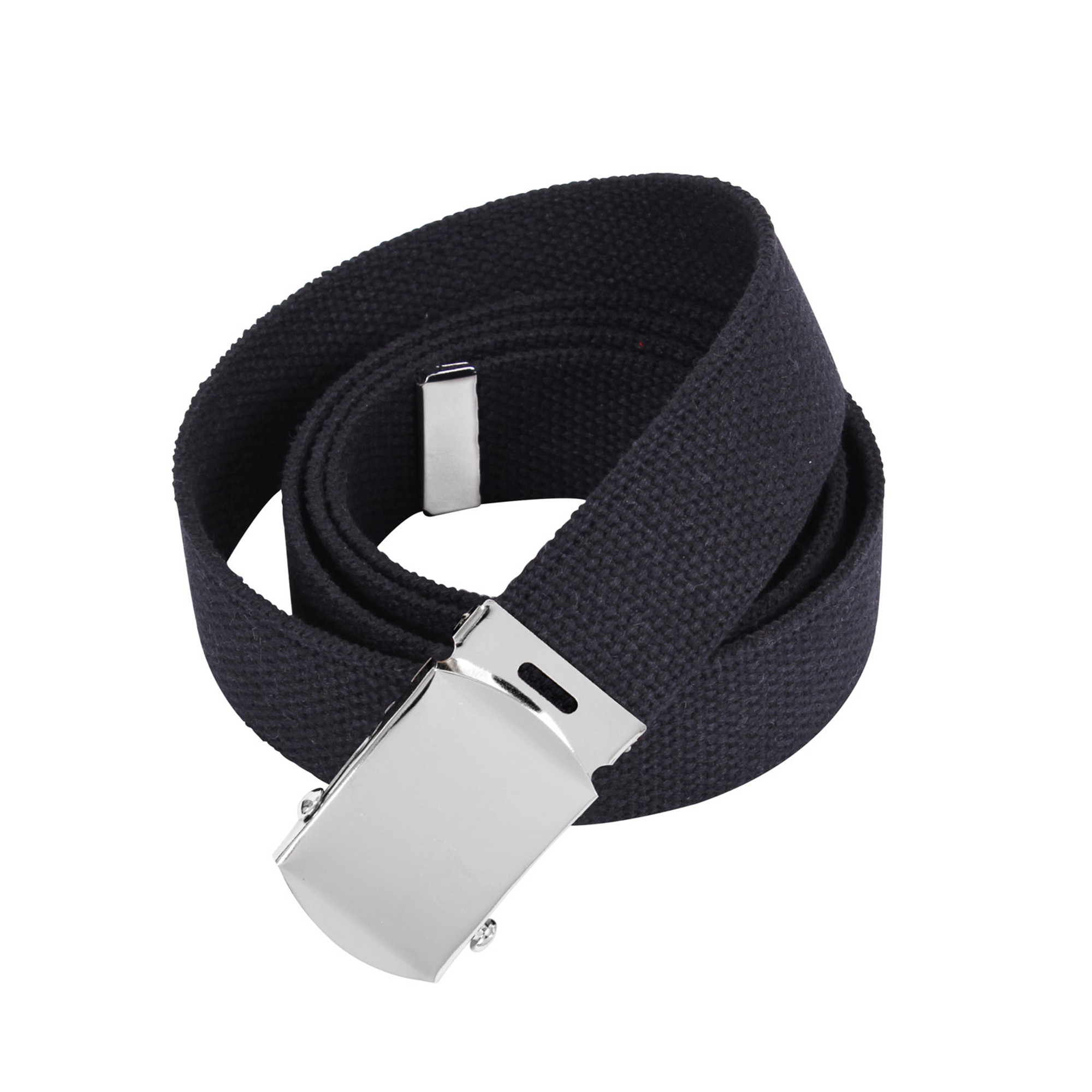 Rothco Military Web Belts - 44 Inches Long - Black/Chrome