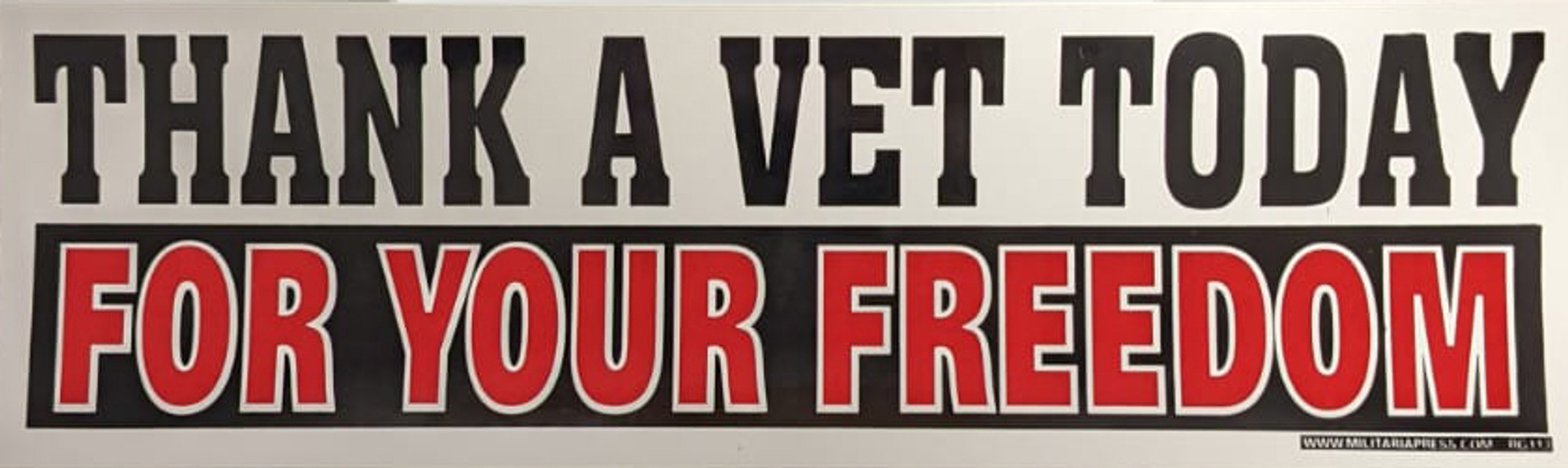 Bumper Sticker -Thank A Vet