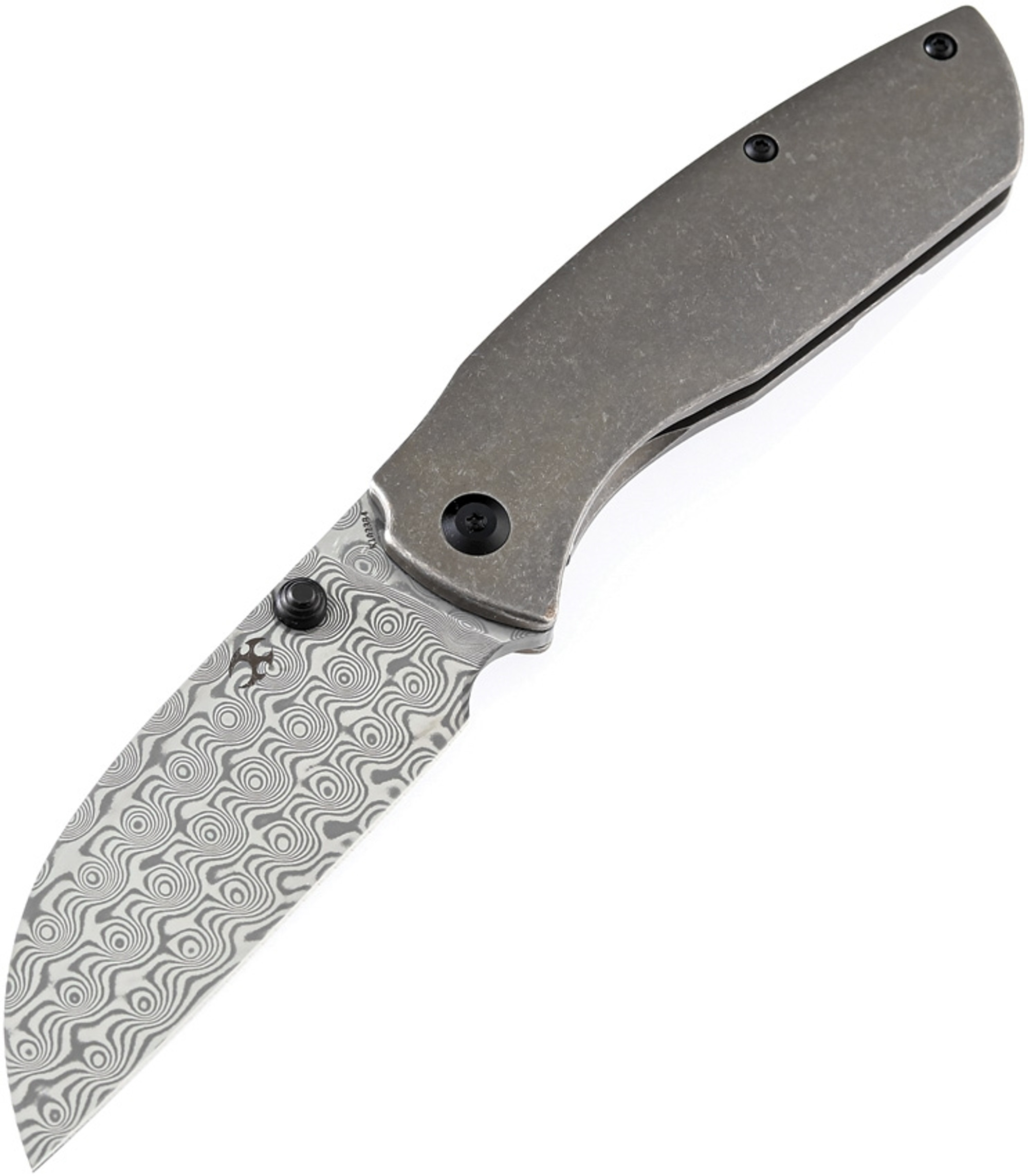 Kansept Knives Convict Framelock Bronze Damascus