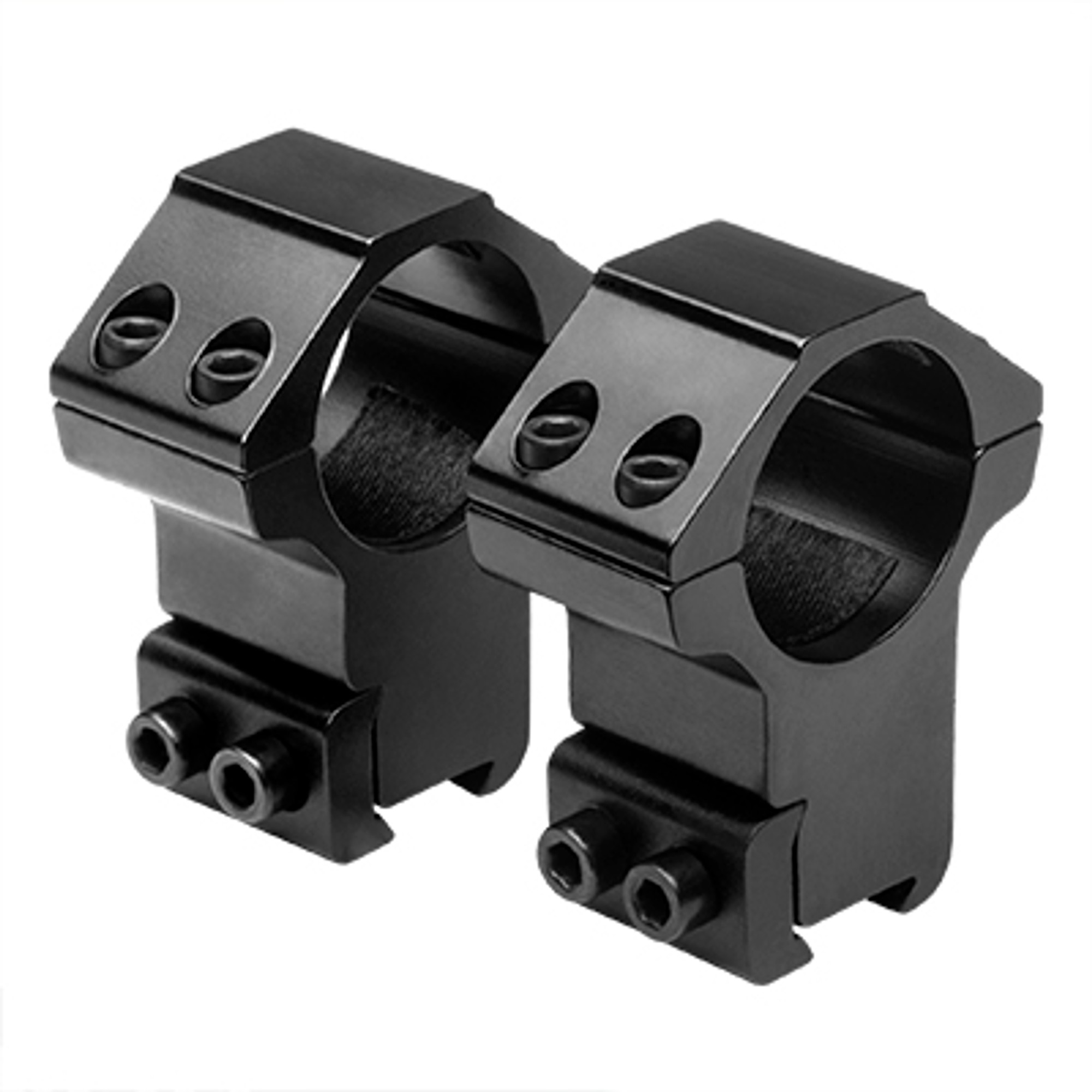 NcStar 1" X 1.4"H 3/8" Dovetail Rings - Black