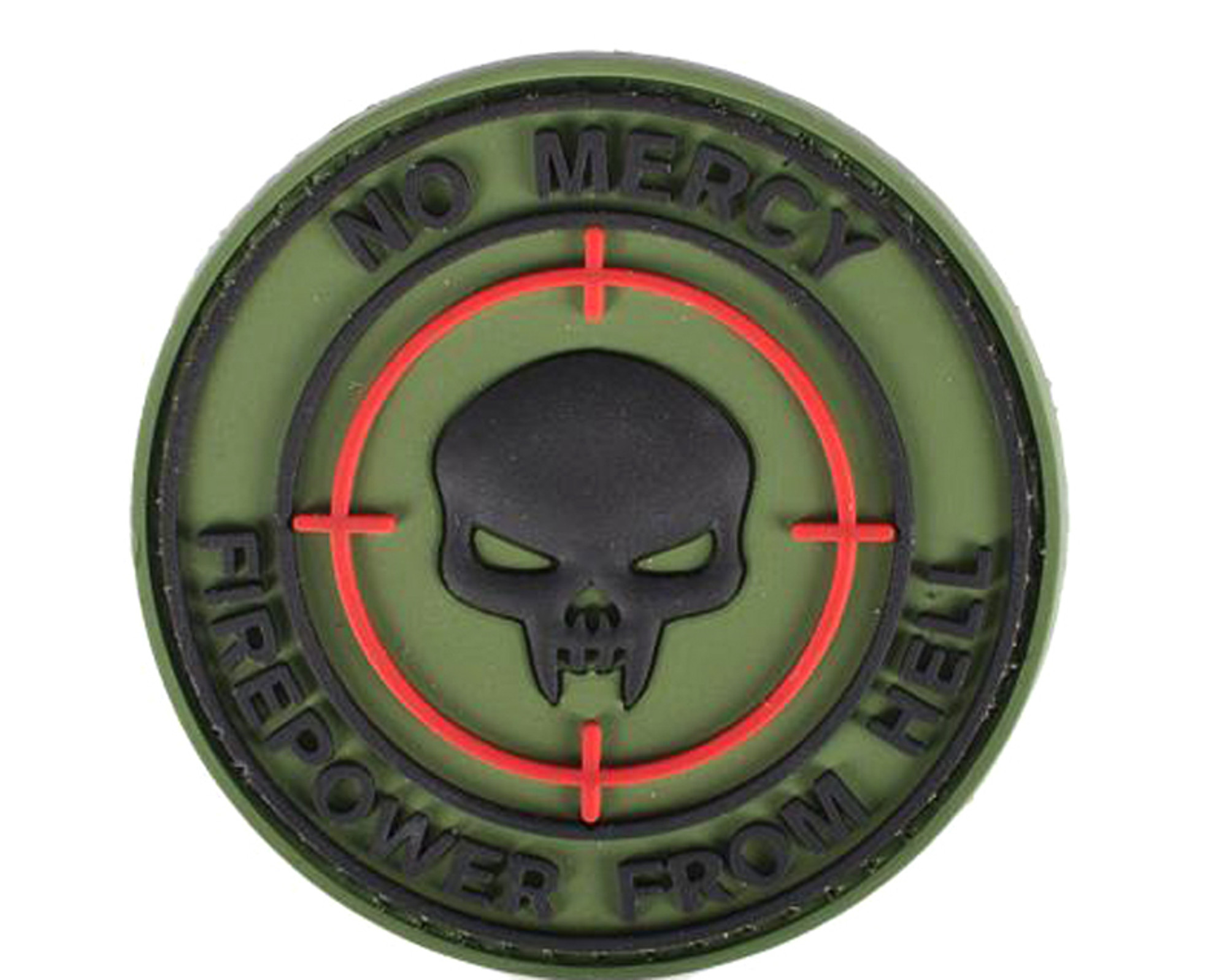 PVC IFF Hook and Loop Morale Patch - "No Mercy Firepower From Hell"