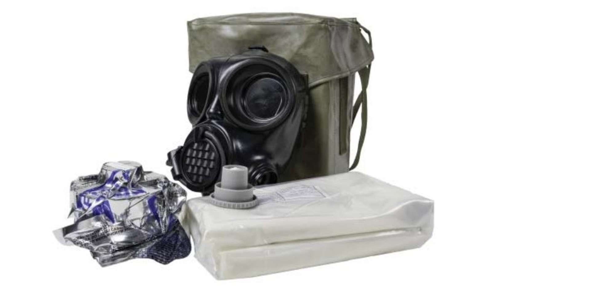 Nato OM-90 Adult Gas Mask w/Mask, Filter, Bag & Protective Suit (Sealed Mask Sealed Filter)