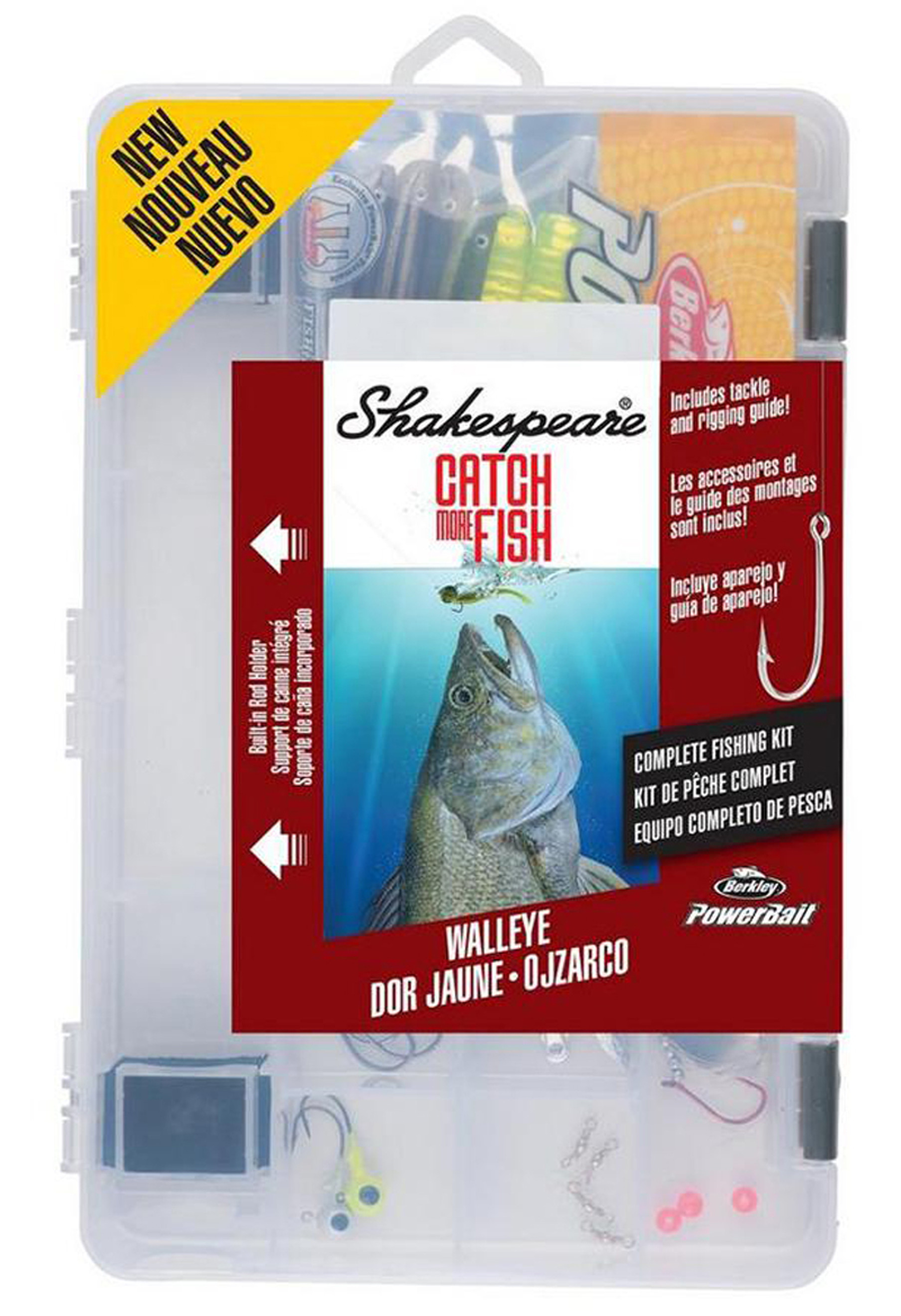 Shakespeare Catch More Fish Tackle Box Kit (Model: Walleye)