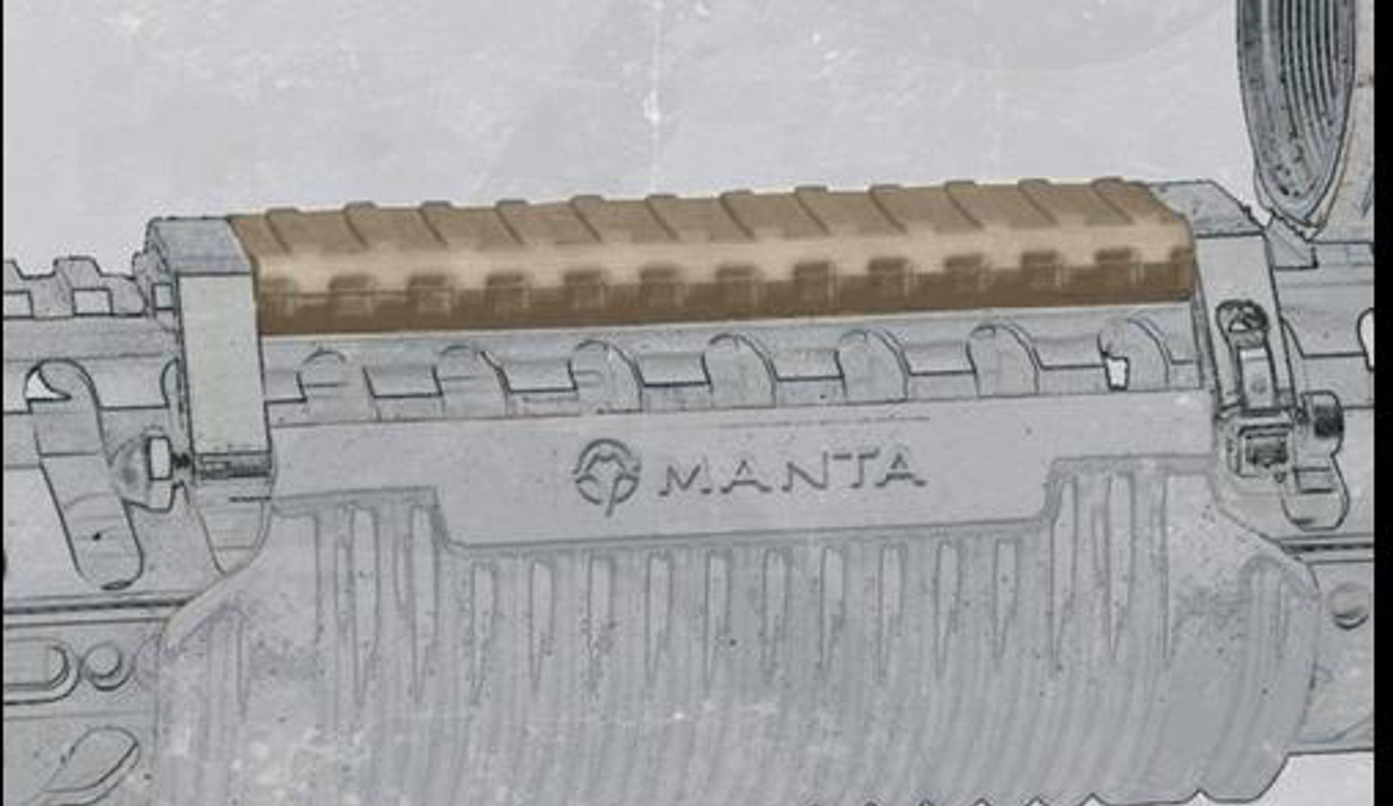 MANTA 5" Tac-Wrap Top Rail Guard - Flat Dark Earth