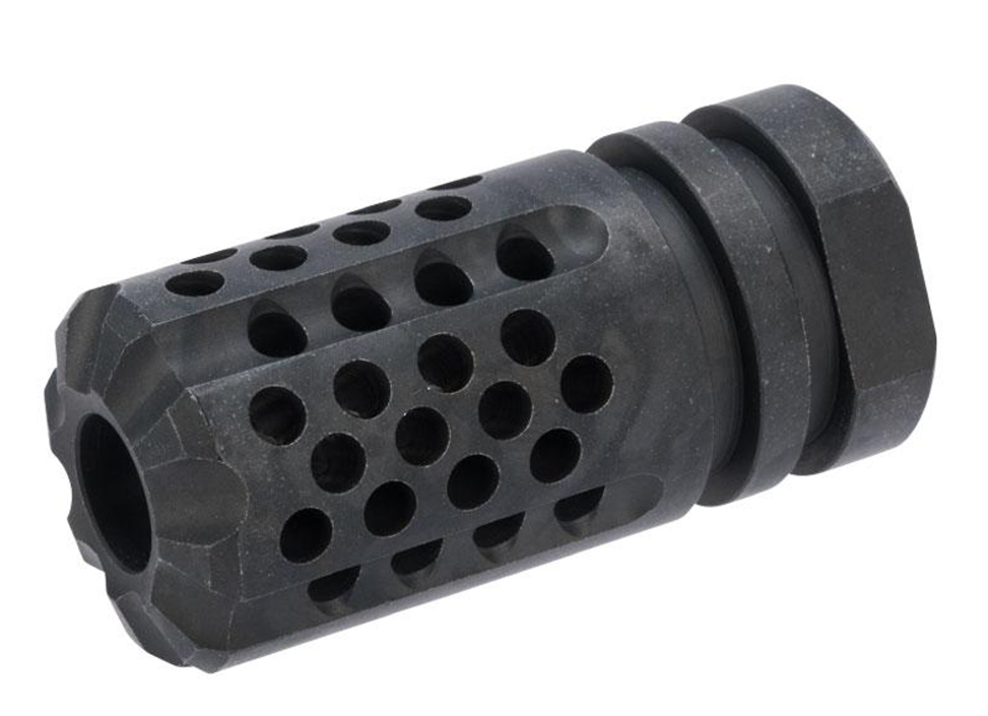 SLR Synergy Licensed Mini Compensator 5.56 for Airsoft Rifles (Thread: 14mm Negative)