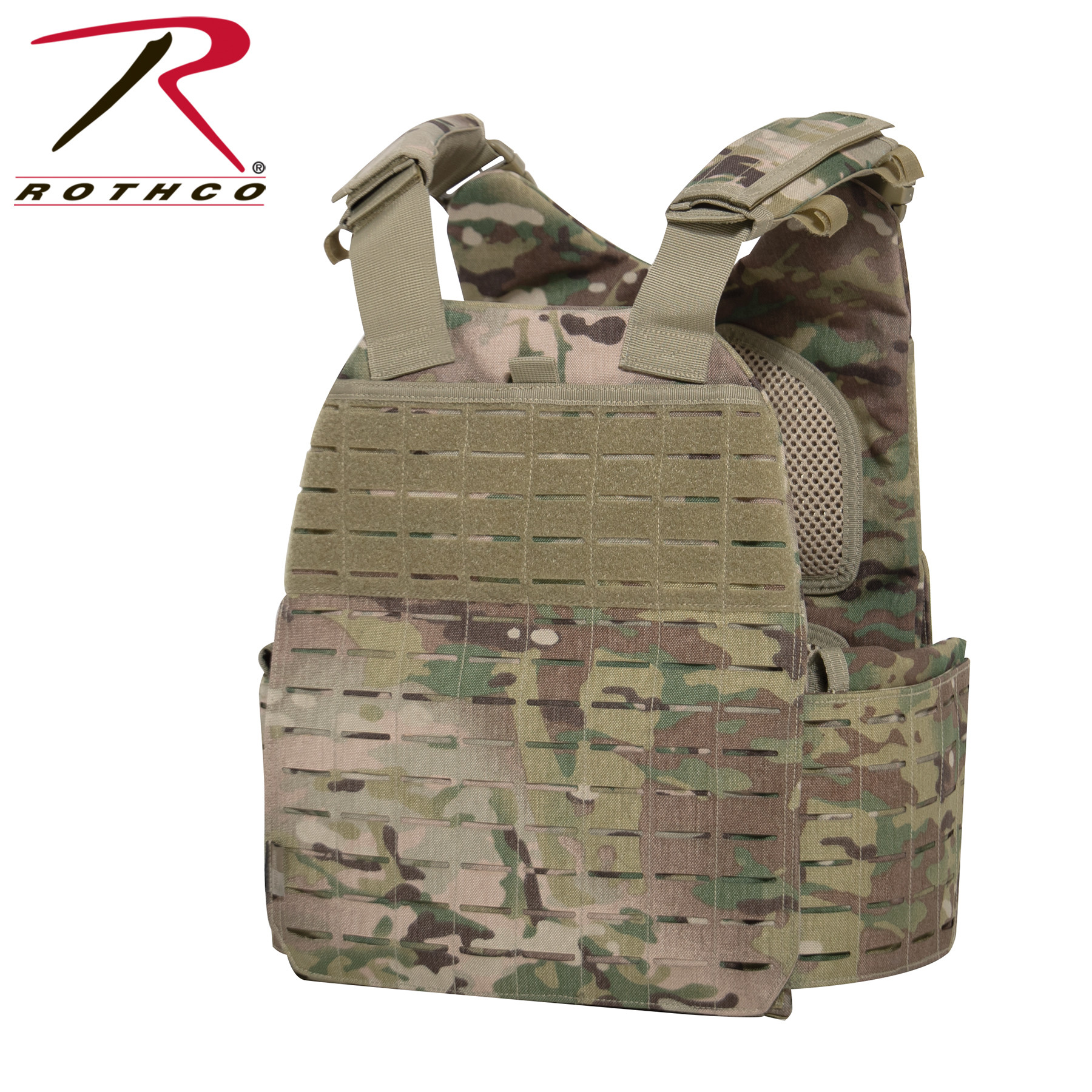 Rothco Laser Cut MOLLE Plate Carrier Vest - Multi-Cam - Hero Outdoors