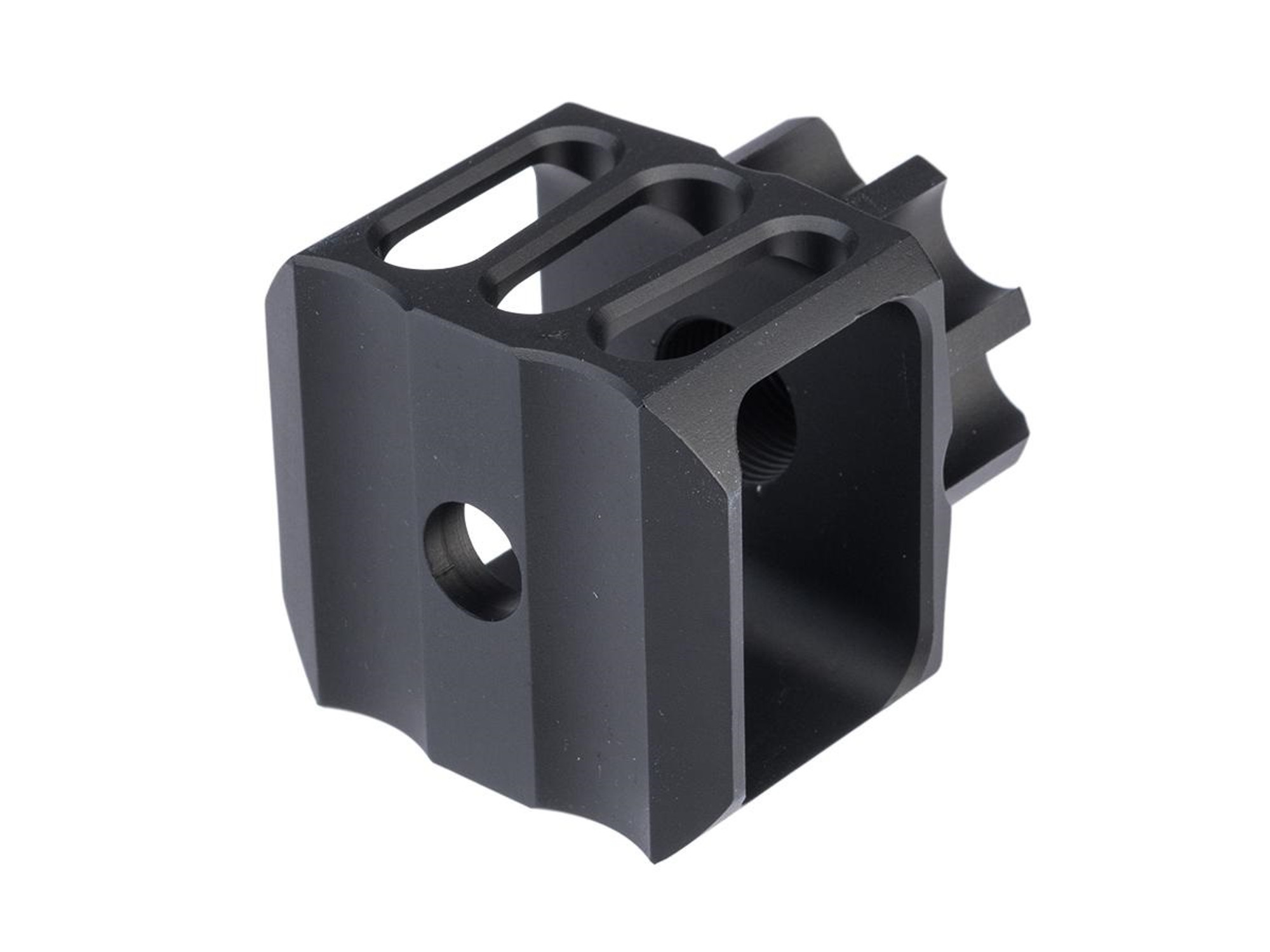 5KU 14mm Negative Large Single Port Muzzle Break for Airsoft Rifles