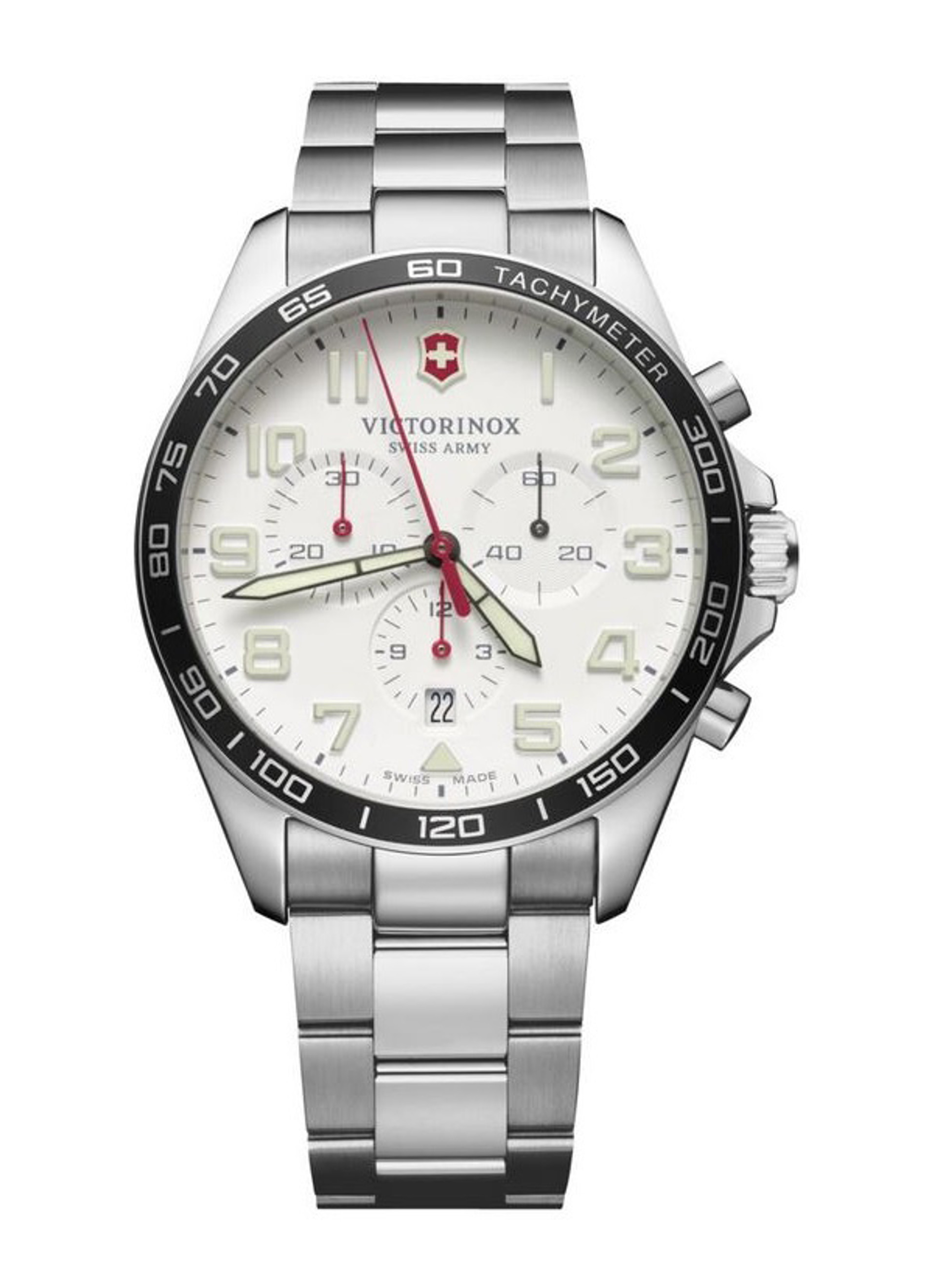 Victorinox Fieldforce White Dial Chrono SS Bracelet 42mm 241856