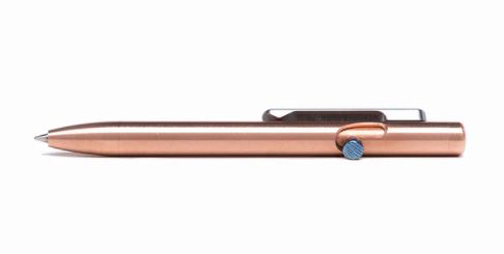 Tactile Turn Slim Bolt Action Pen Mini - Copper w/ Timascus Bolt